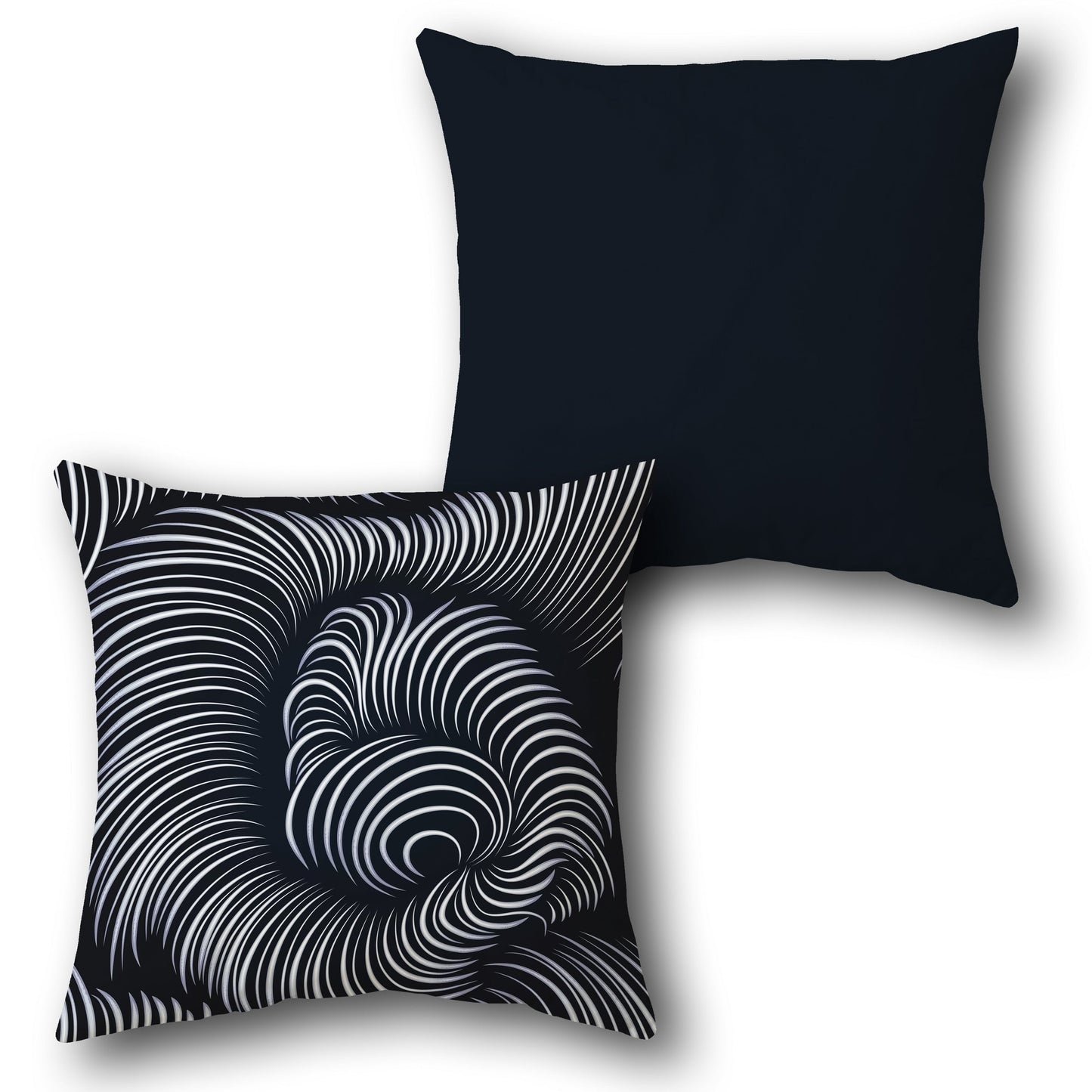 Swirl Illusion Throw Design Single Cushion (Front & Back)