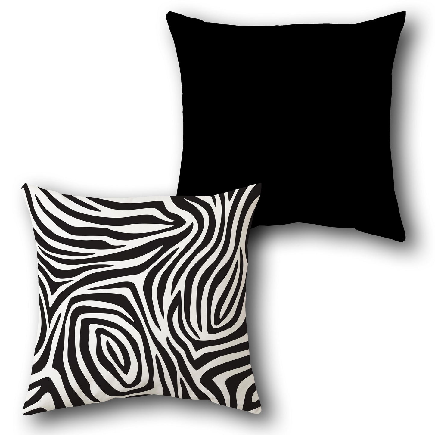 Zebra Stripe Throw Design Single Cushion (Front & Back)