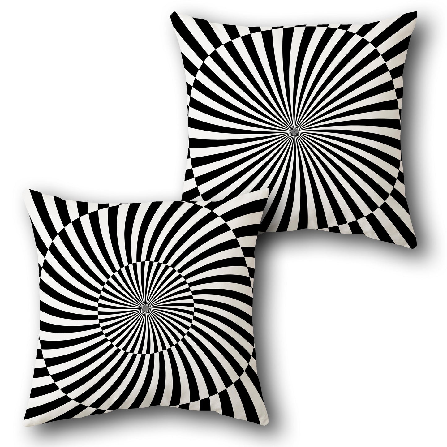 Radiating Spiral Throw Design Single Cushion (Front & Back)