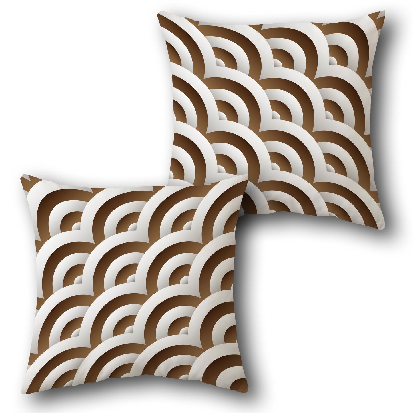 Semi-Circle Wave Throw Design Single Cushion (Front & Back)