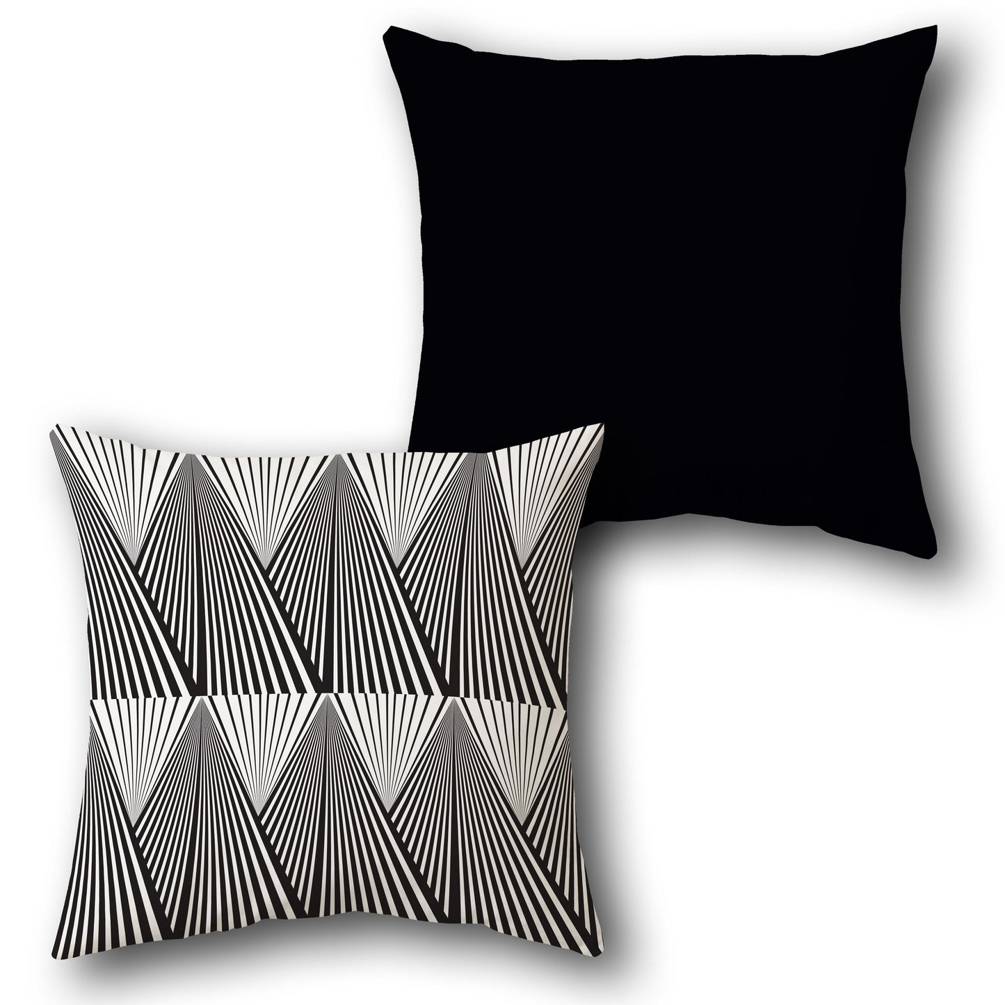 Radiating Peaks Throw Design Single Cushion (Front & Back)
