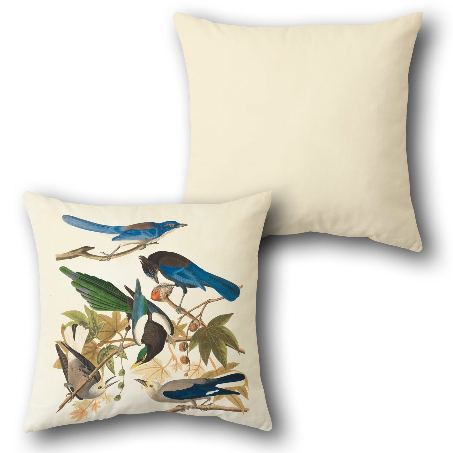 Vintage Birds Design Cushion Single (Front & Back)