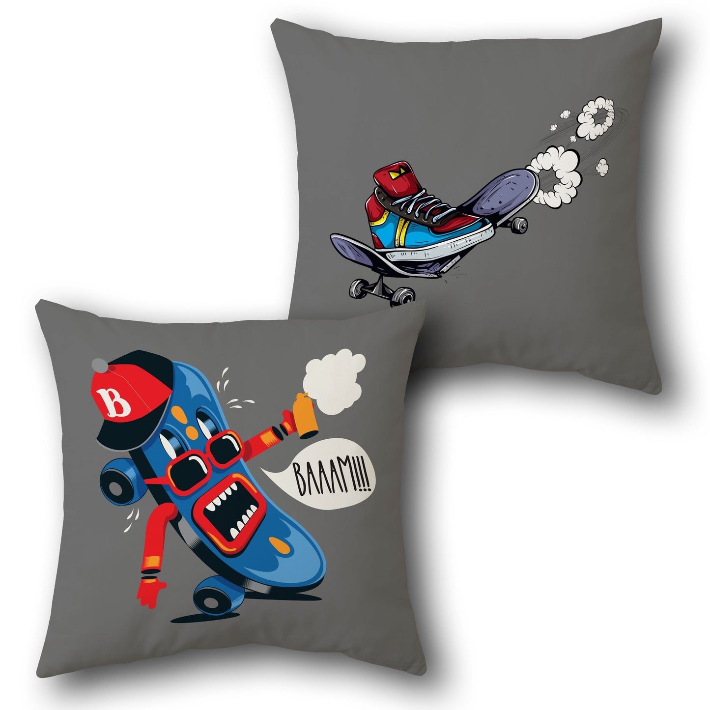 Skateboard Rebel Design Cushion Single (Front & Back)