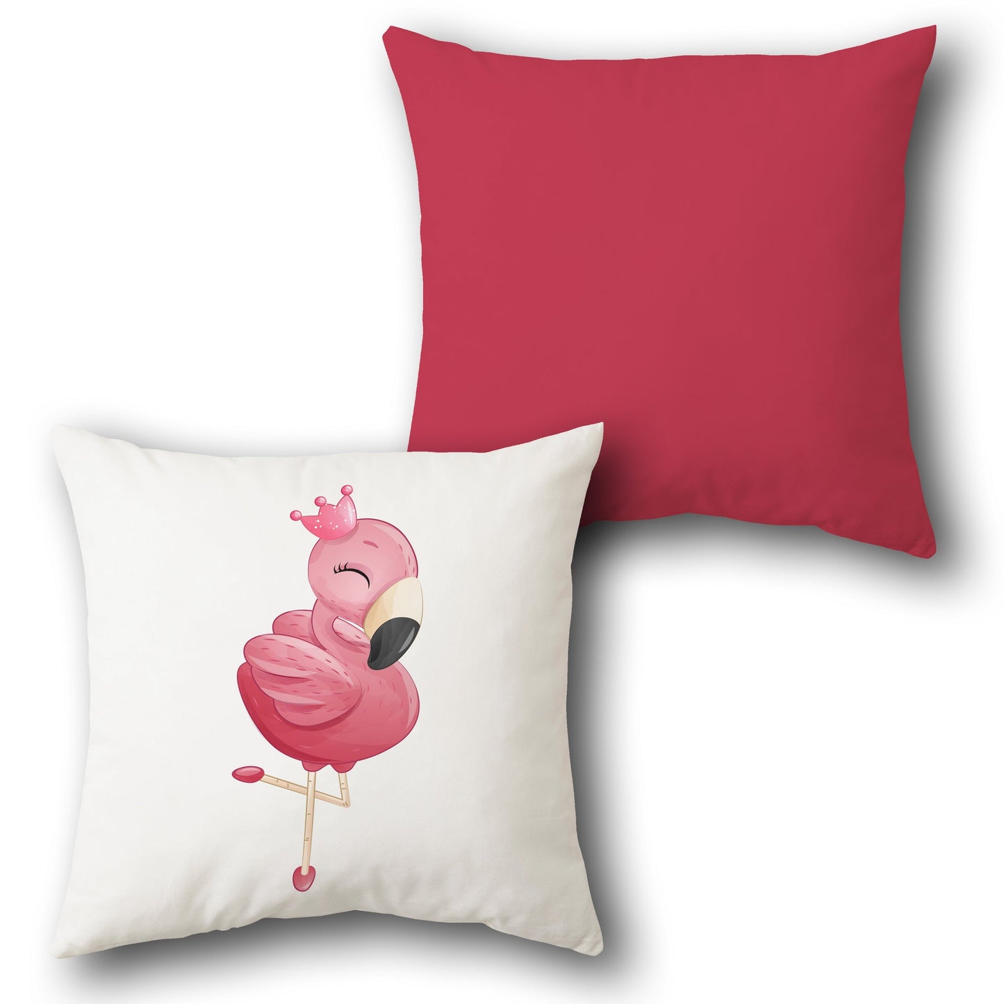 Princess Flamingo Design Cushion Single (Front & Back)
