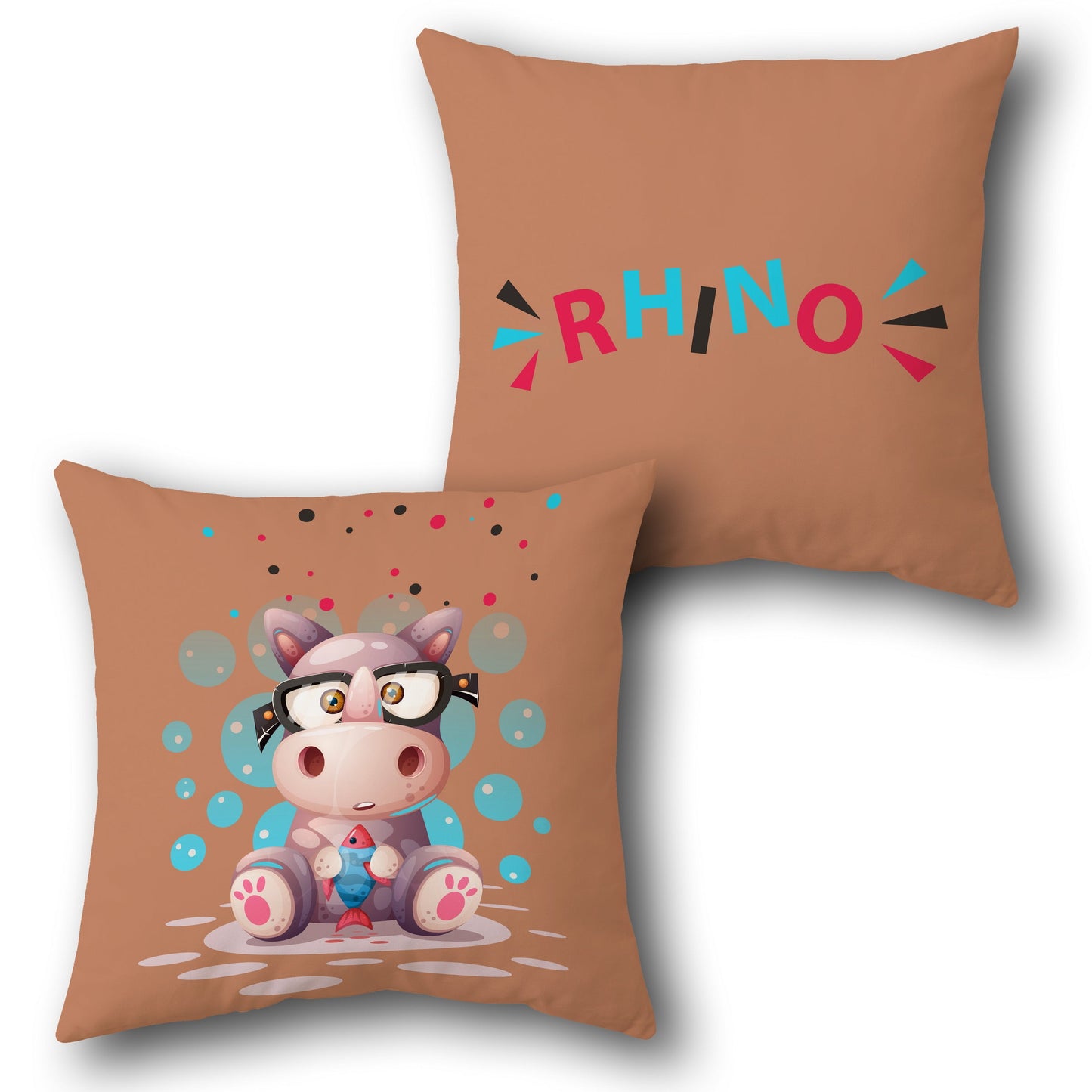 Rhino Buddy Design Cushion Single (Front & Back)