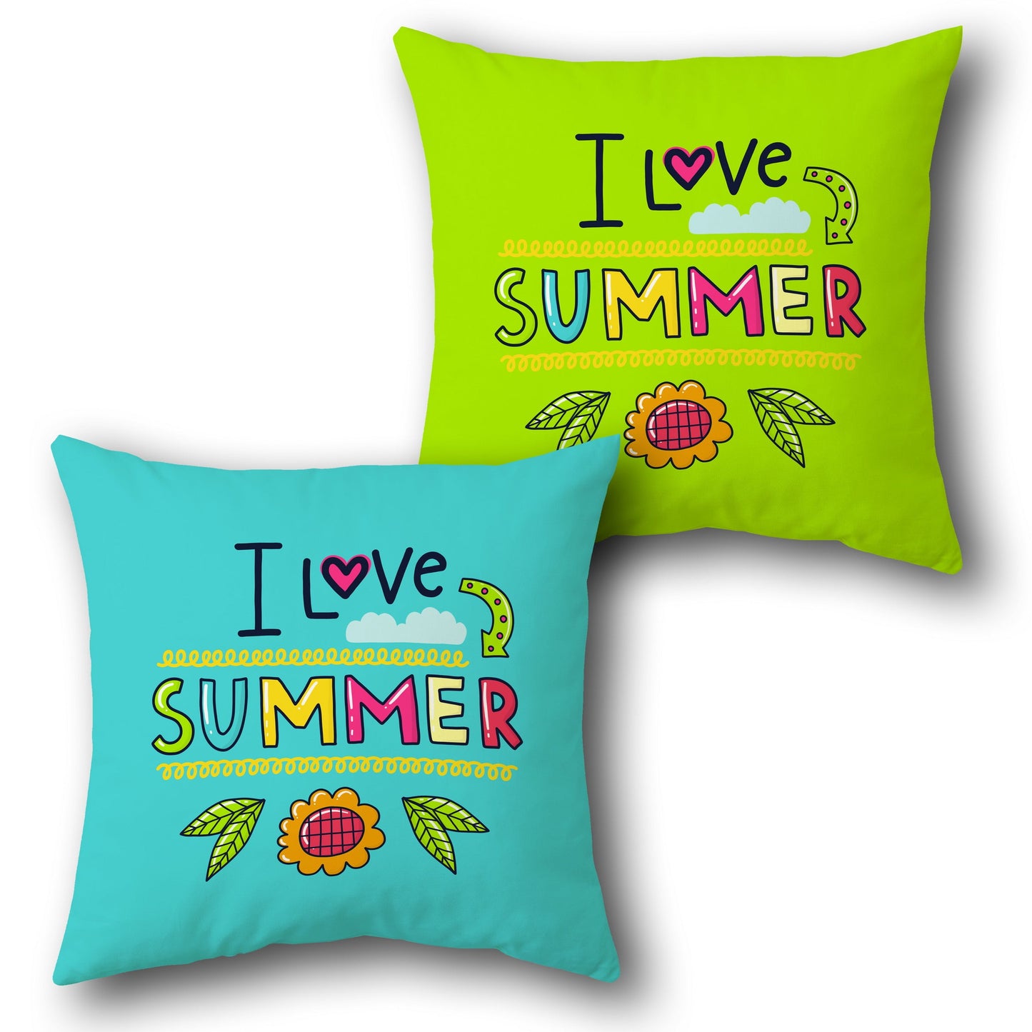 "I Love Summer" Design Cushion Single (Front & Back)