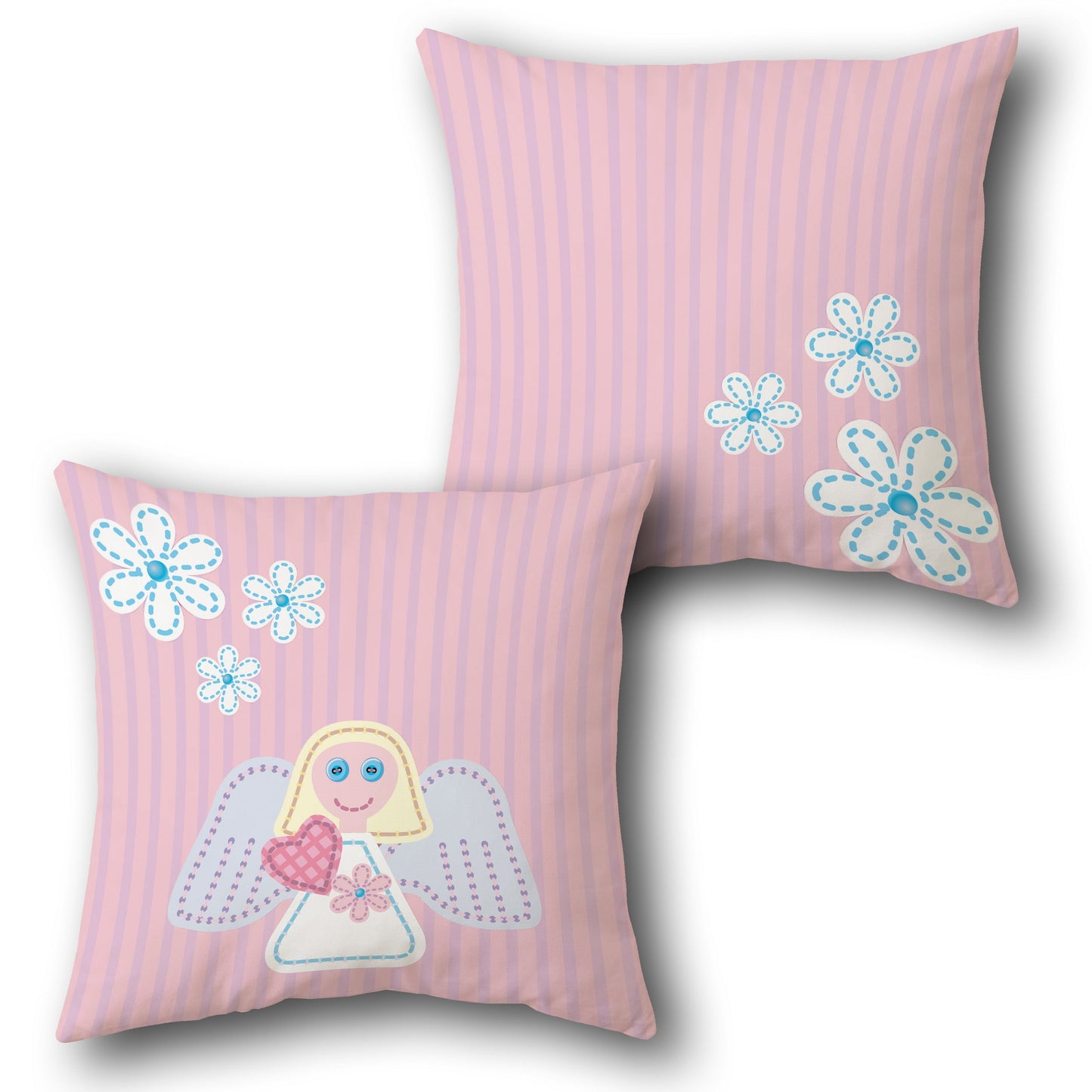 Sweet Angel & Floral Delight Design Cushion Single (Front & Back)