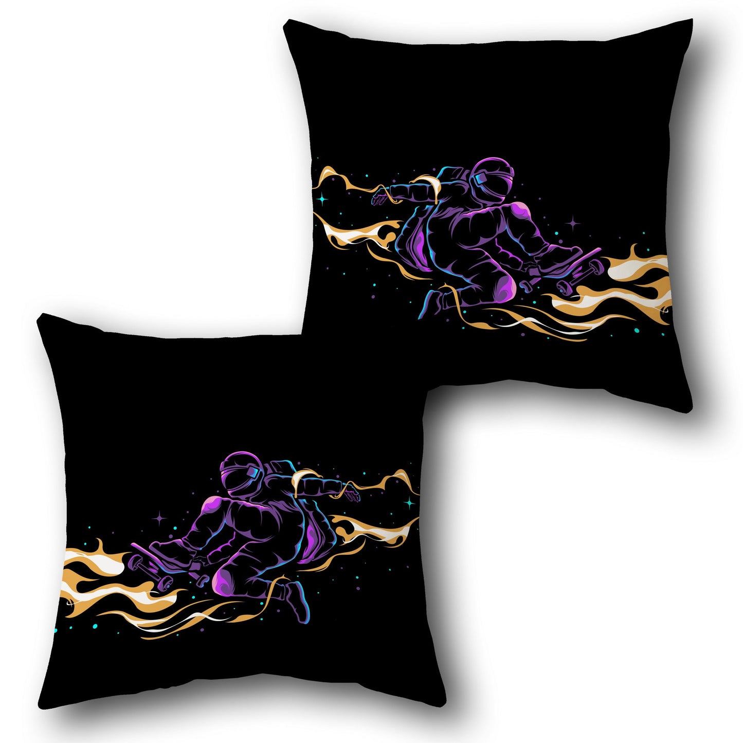 Cosmic Skater Throw Design Cushion Single (Front & Back)
