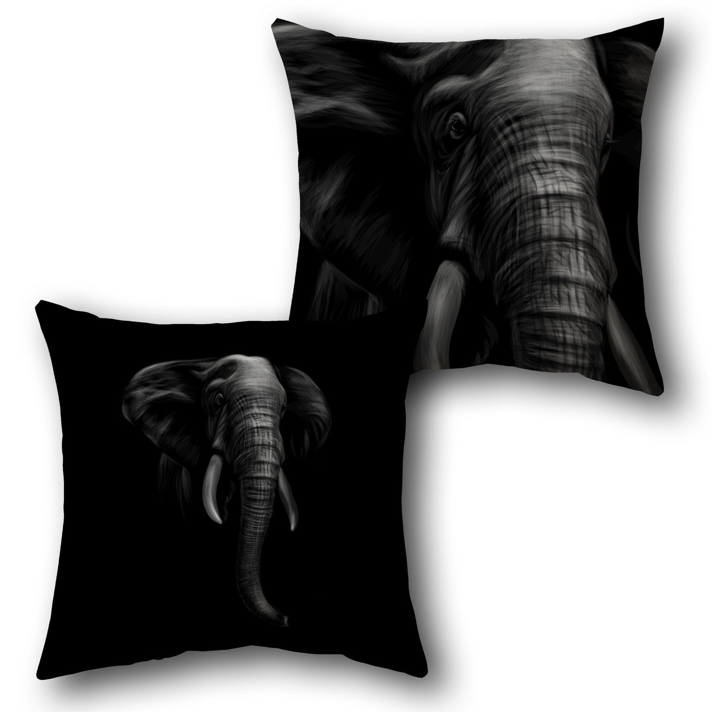 Majestic Elephant Design Cushion Single (Front & Back)