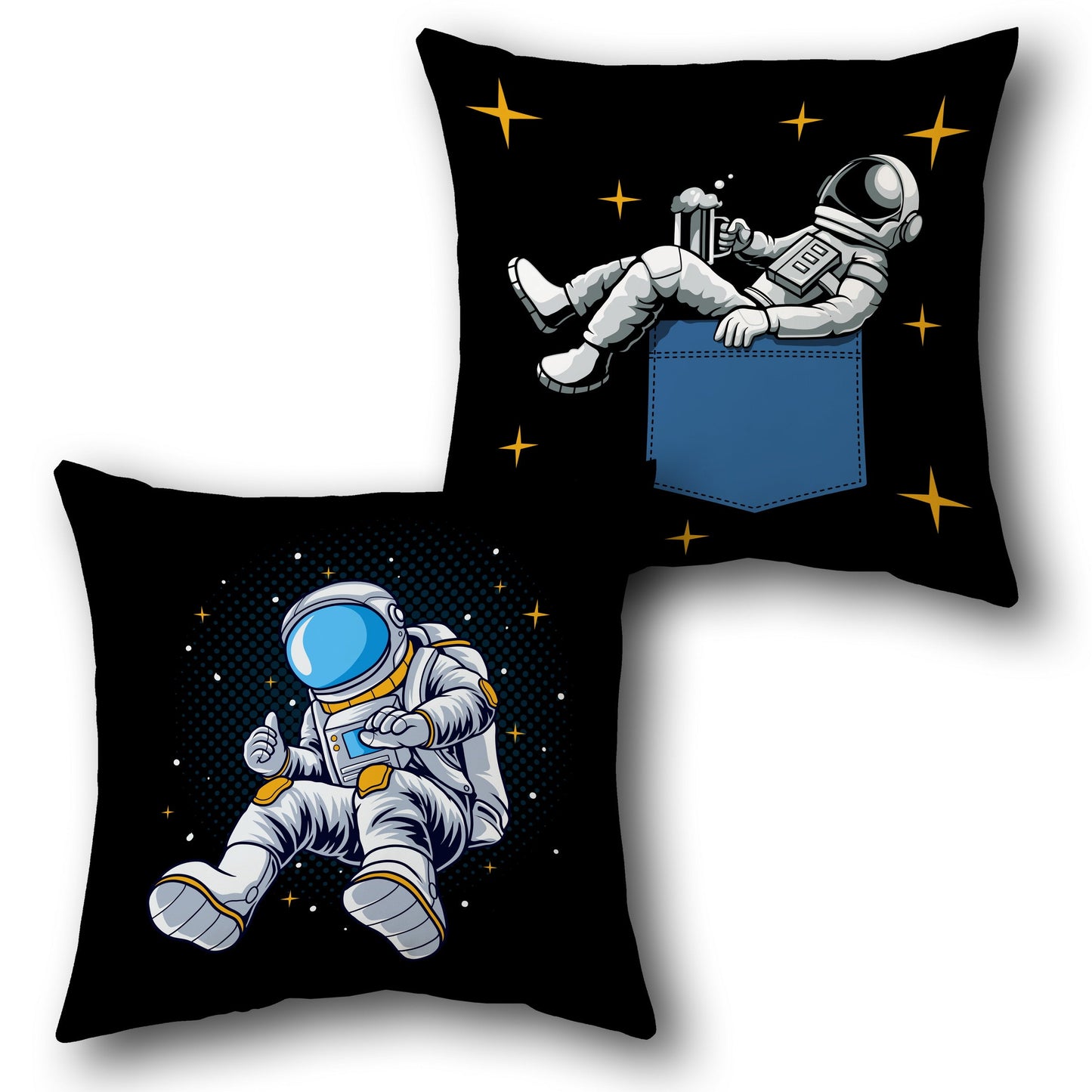 Cosmic Chill Design Cushion Single (Front & Back)