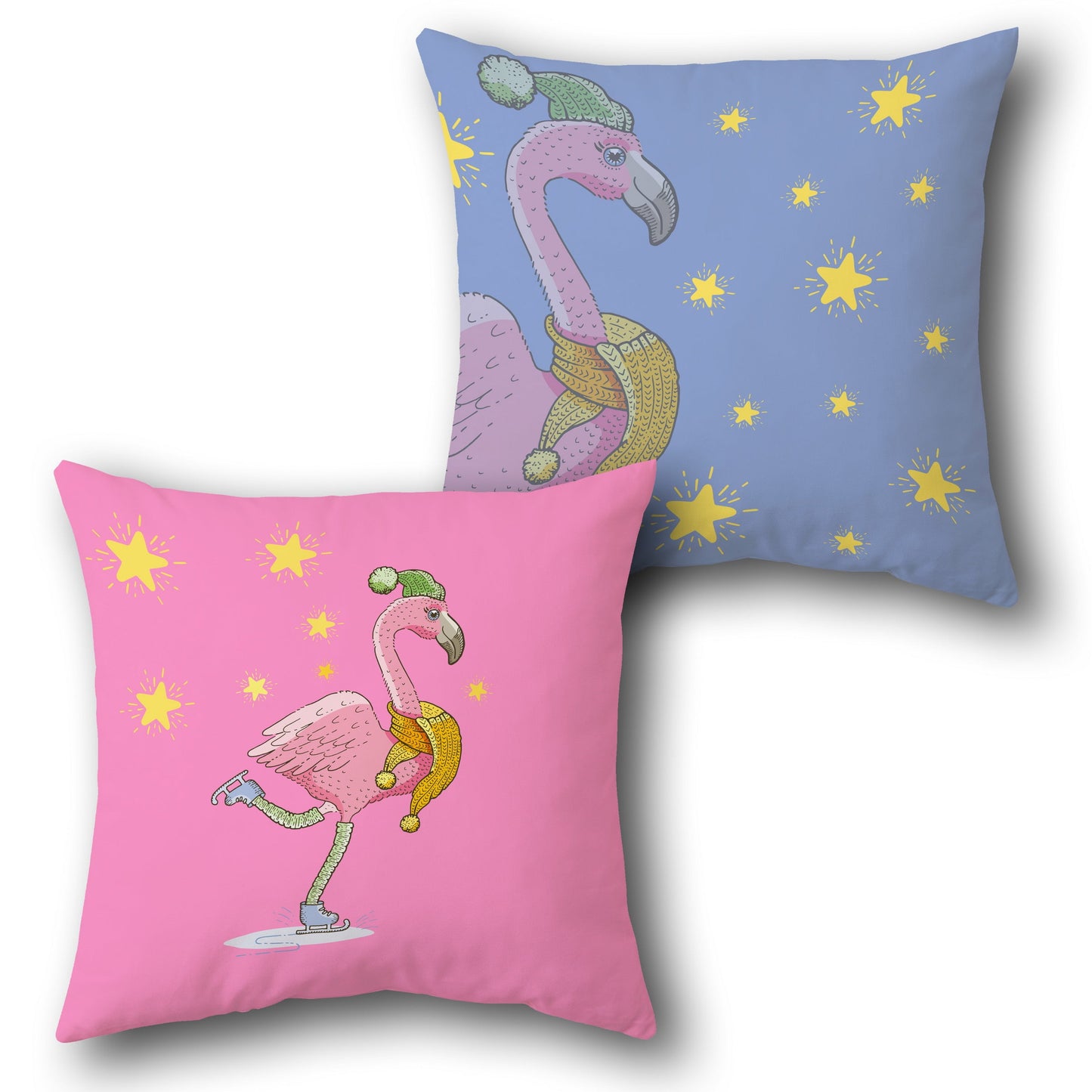 Winter Flamingo Cushion Single (Front & Back)