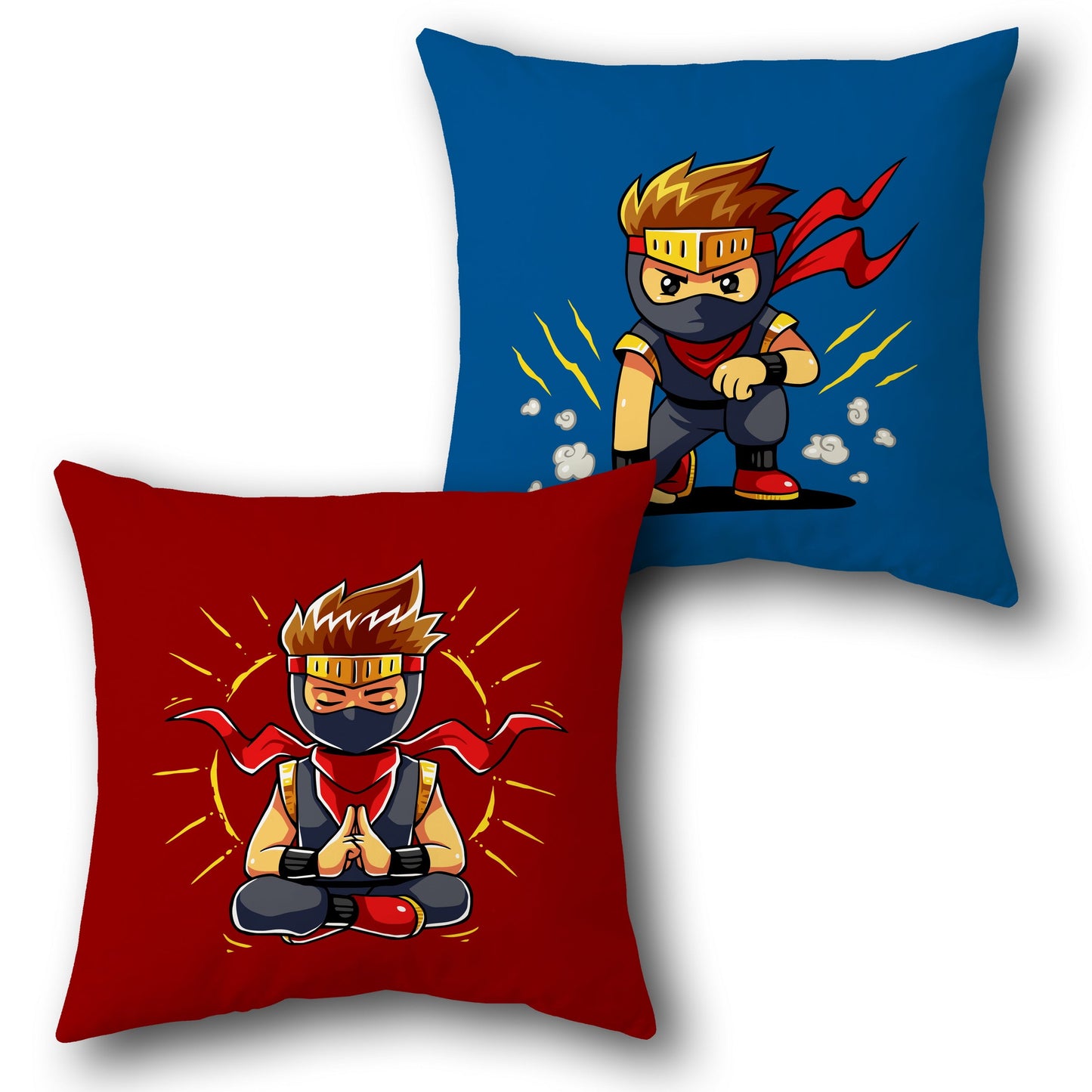 Ninja Power Cushion – Meditation & Action Pose, Dual Side Design
