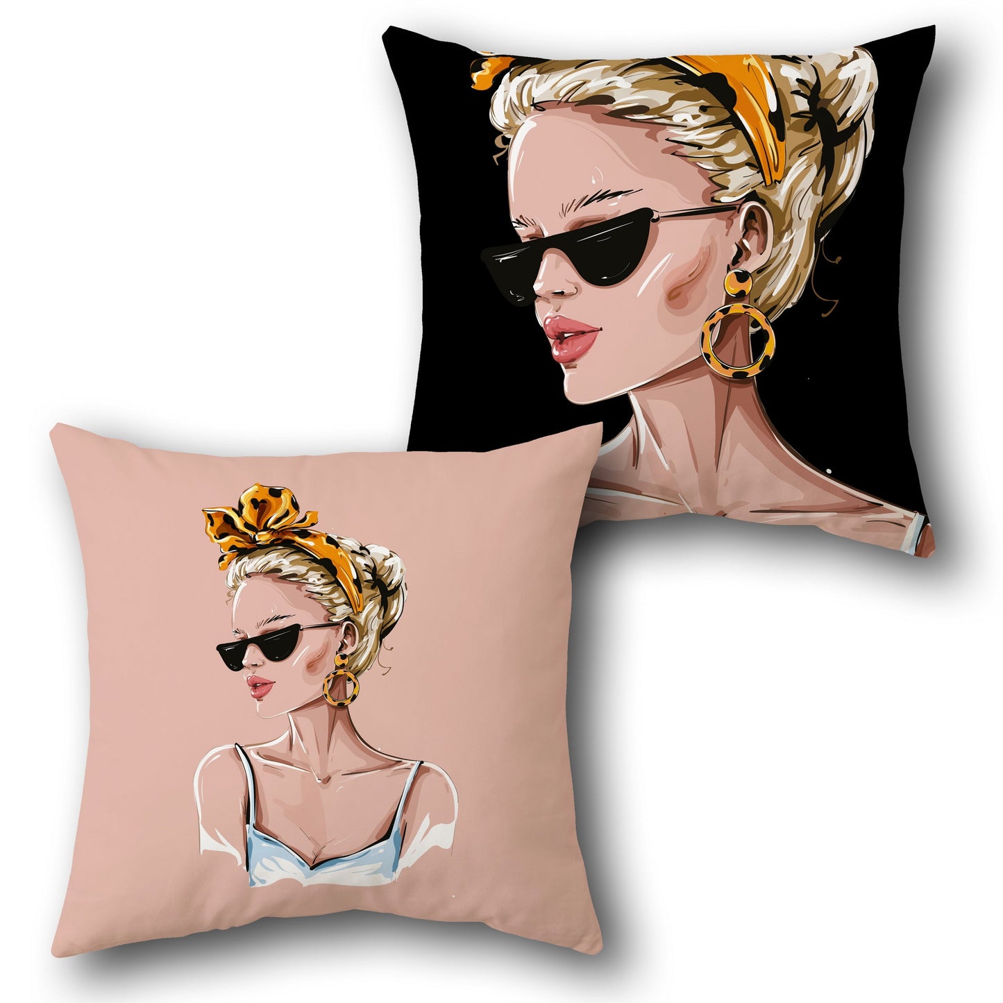 Stylish Lady Cushion (Front & Back)