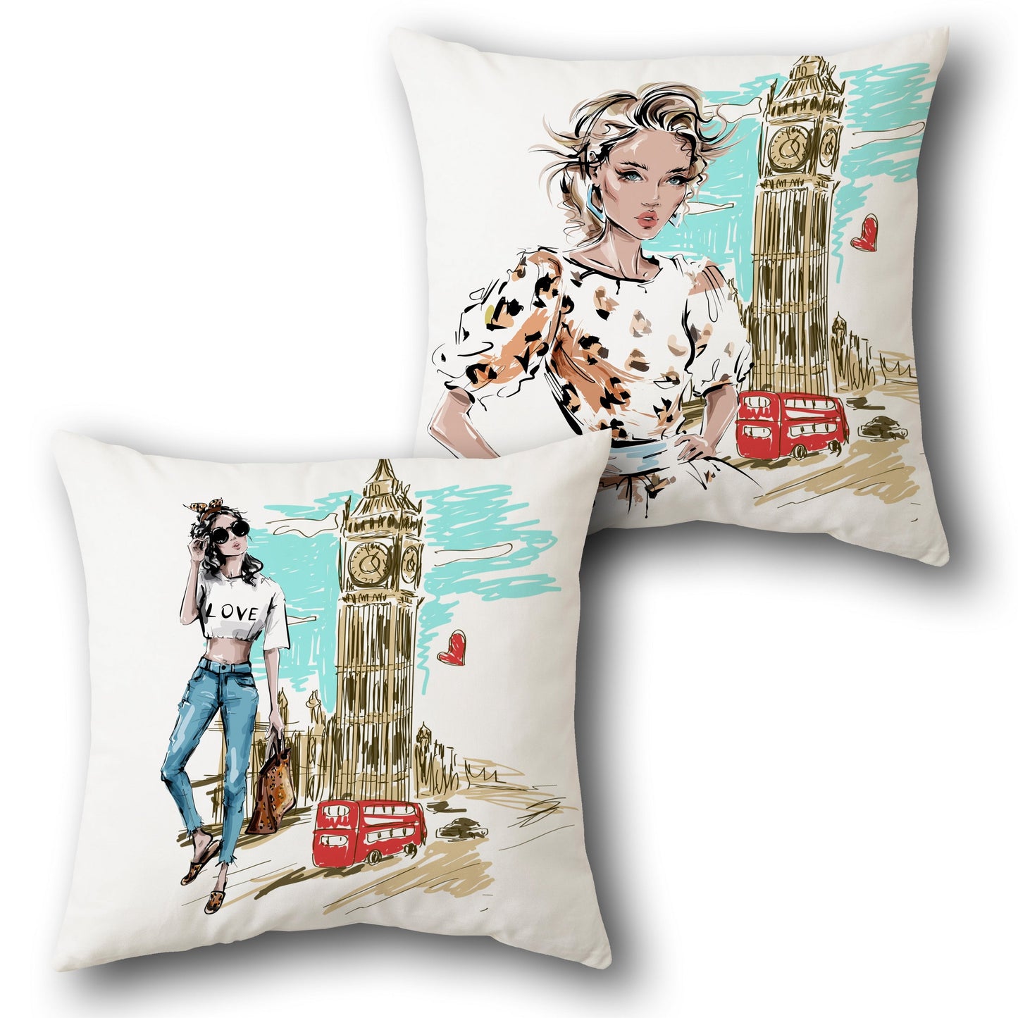 London Lady Cushion (Front & Back)