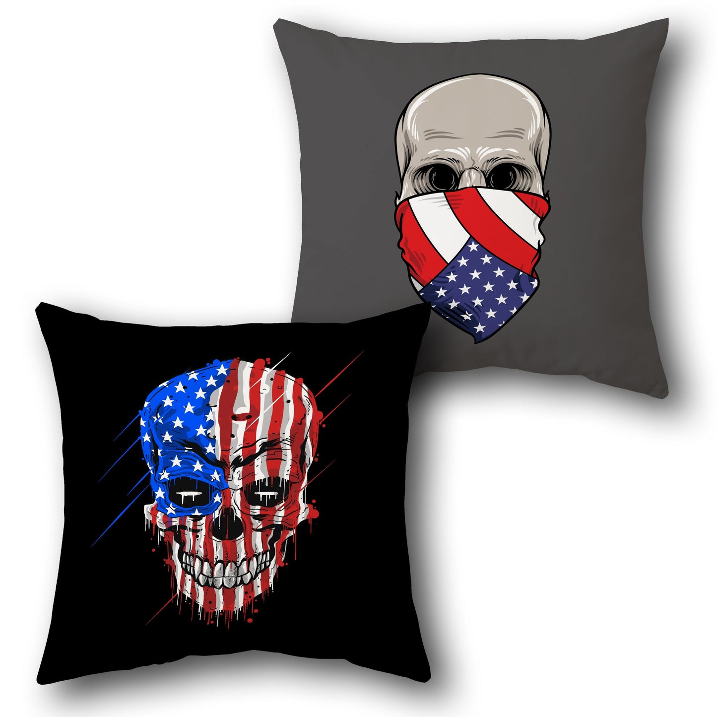 Rebel Skull Cushion (Front & Back)