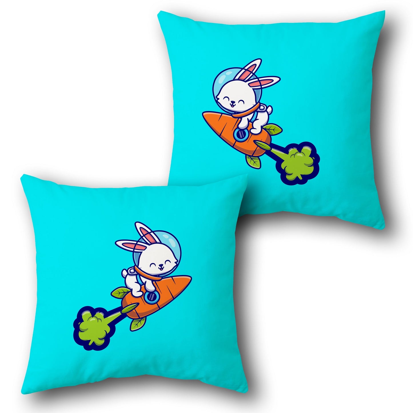 Rocket Bunny Design Cushion Single (Front & Back)