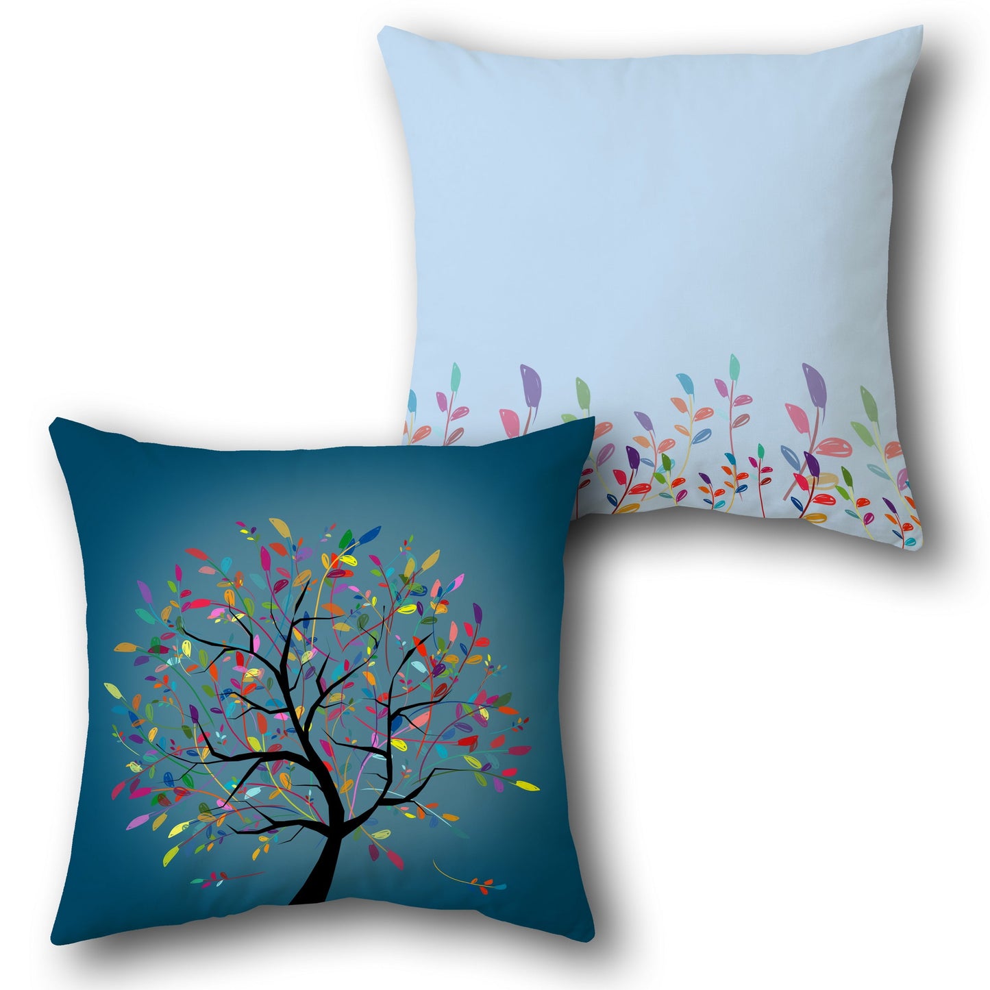Vibrant Tree Design Cushion Single (Front & Back)