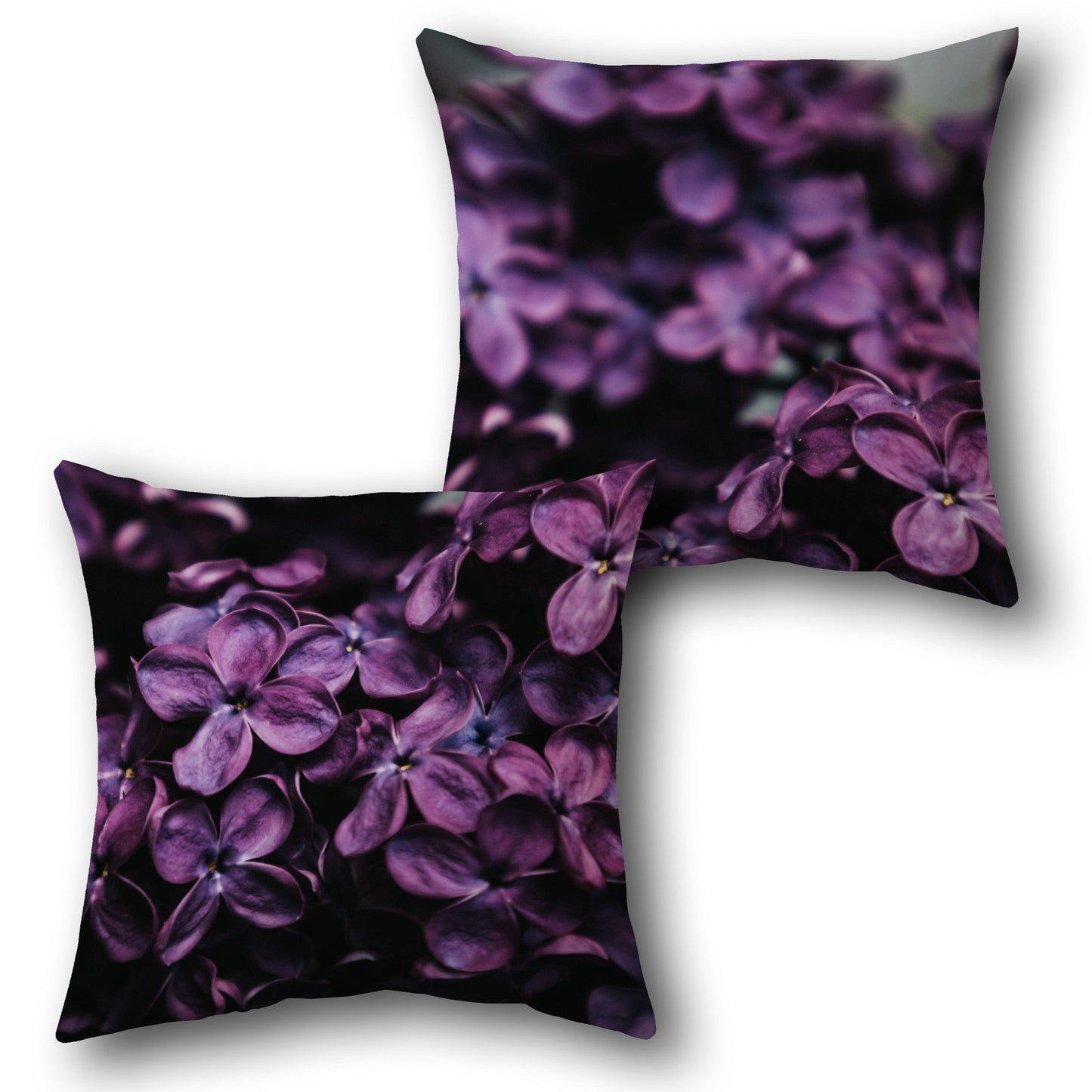 Purple Blossom Throw Design Cushion Single (Front & Back)