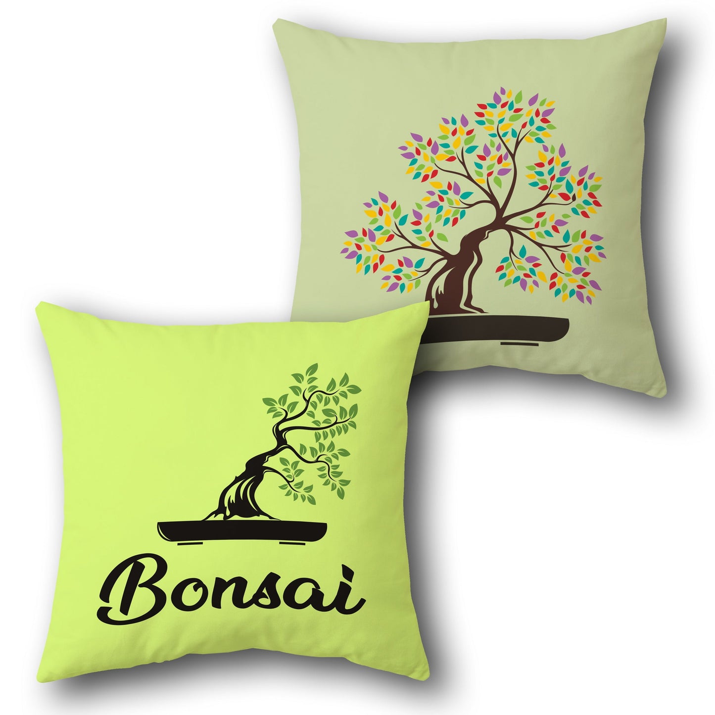 Bonsai Bliss Throw Design Cushion Single (Front & Back)