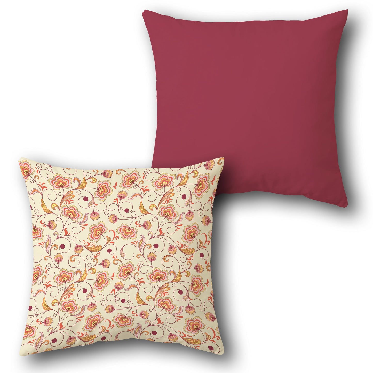 Paisley Floral Throw Design Cushion Single (Front & Back)