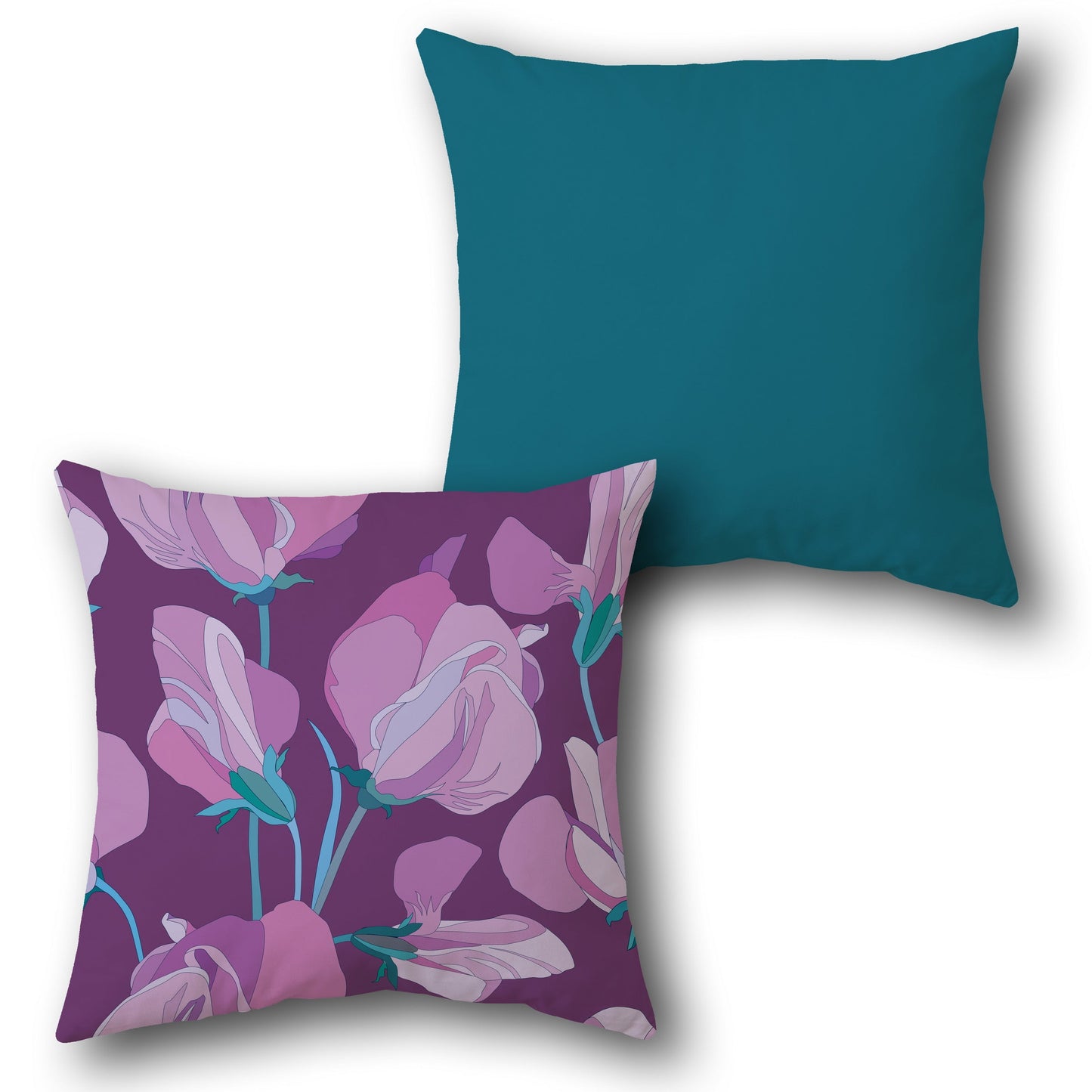 Floral Bloom Design Cushion Single (Front & Back)