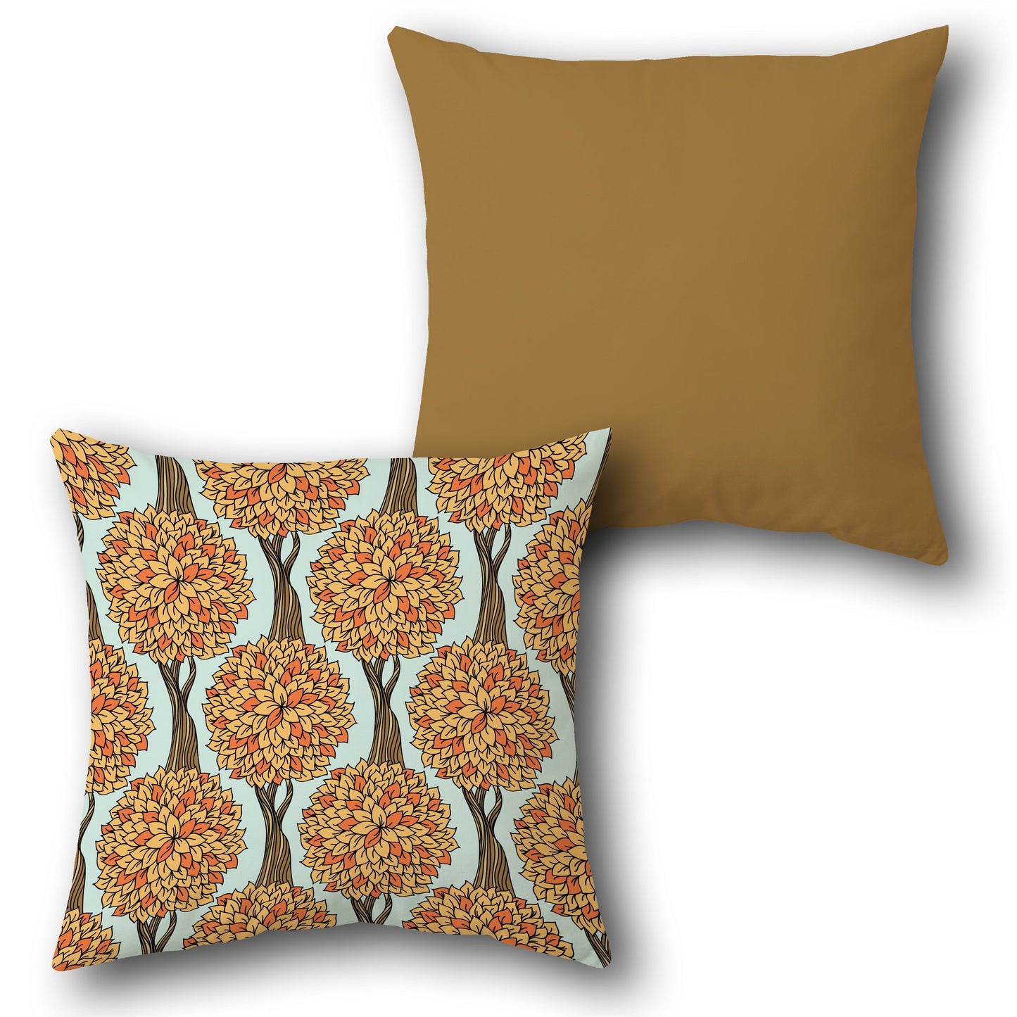 Autumn Trees Design Cushion Single (Front & Back)