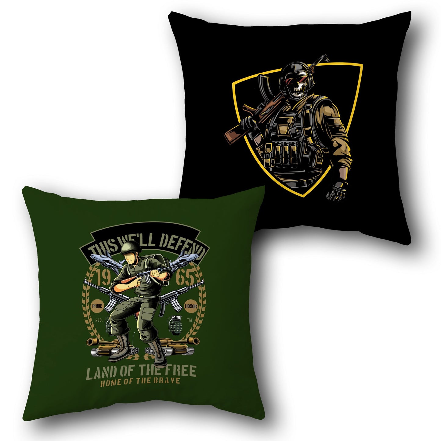 Soldier Pride Dual-Side Single Cushion (Front & Back)