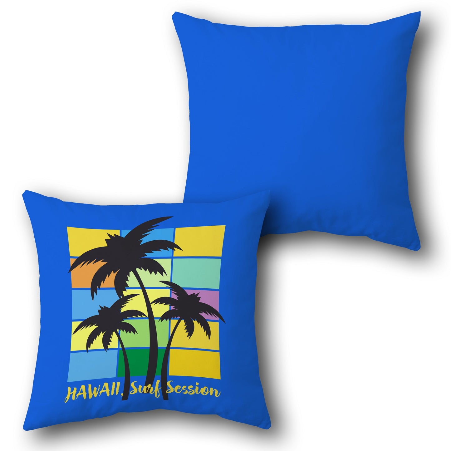 Hawaii Surf Session Palm Design Cushion Single (Front & Back)