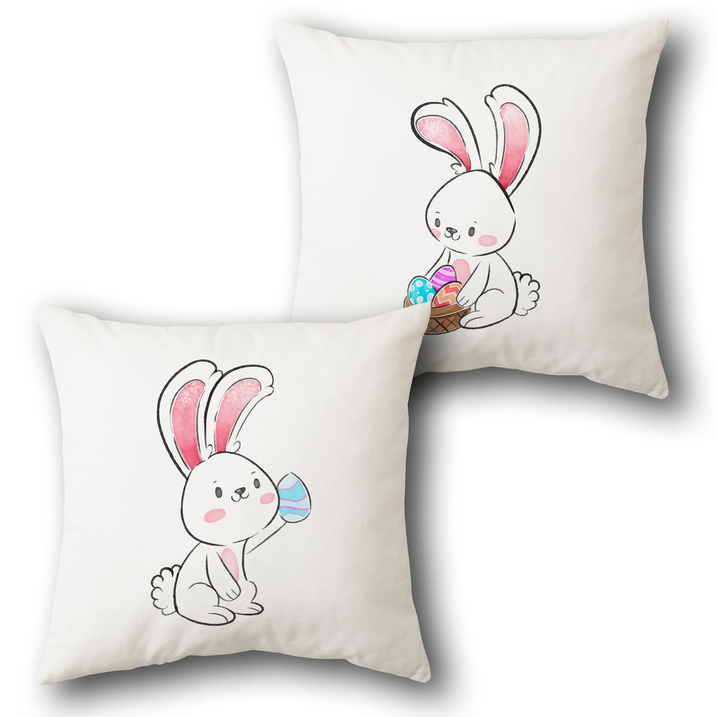 Easter Bunny Design Cushion Single (Front & Back)