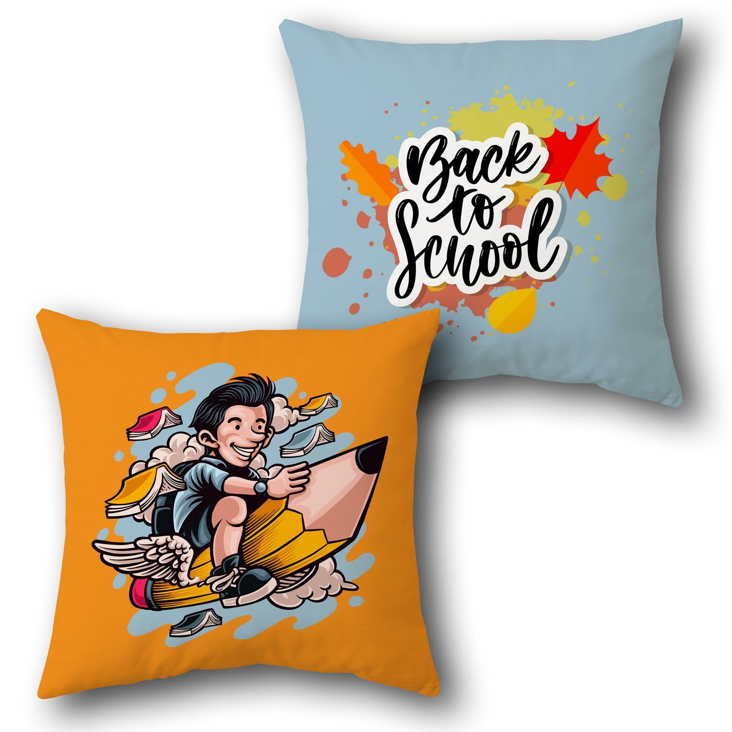 Back to School Fun Design Cushion Single (Front & Back)