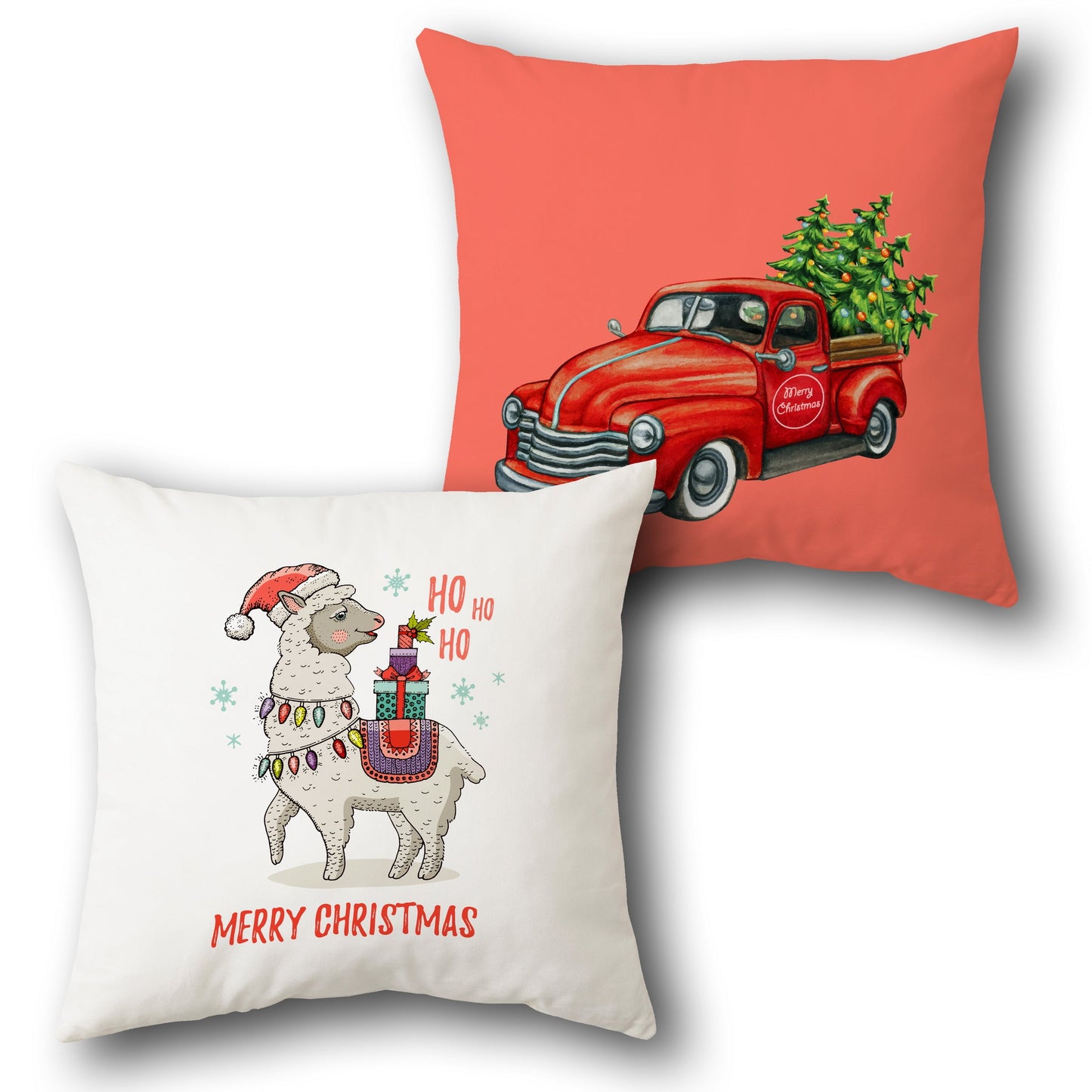 Festive Christmas Design Cushion Single (Front & Back)