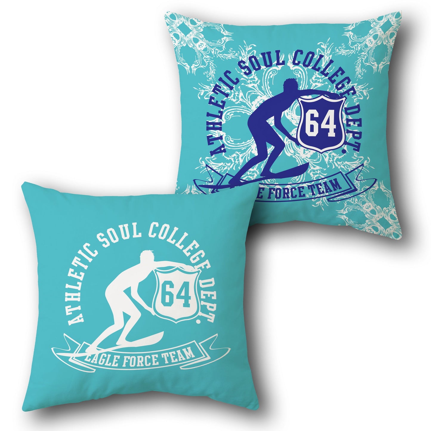 Eagle Force Team Cyan Throw s Design Cushion Single (Front & Back)