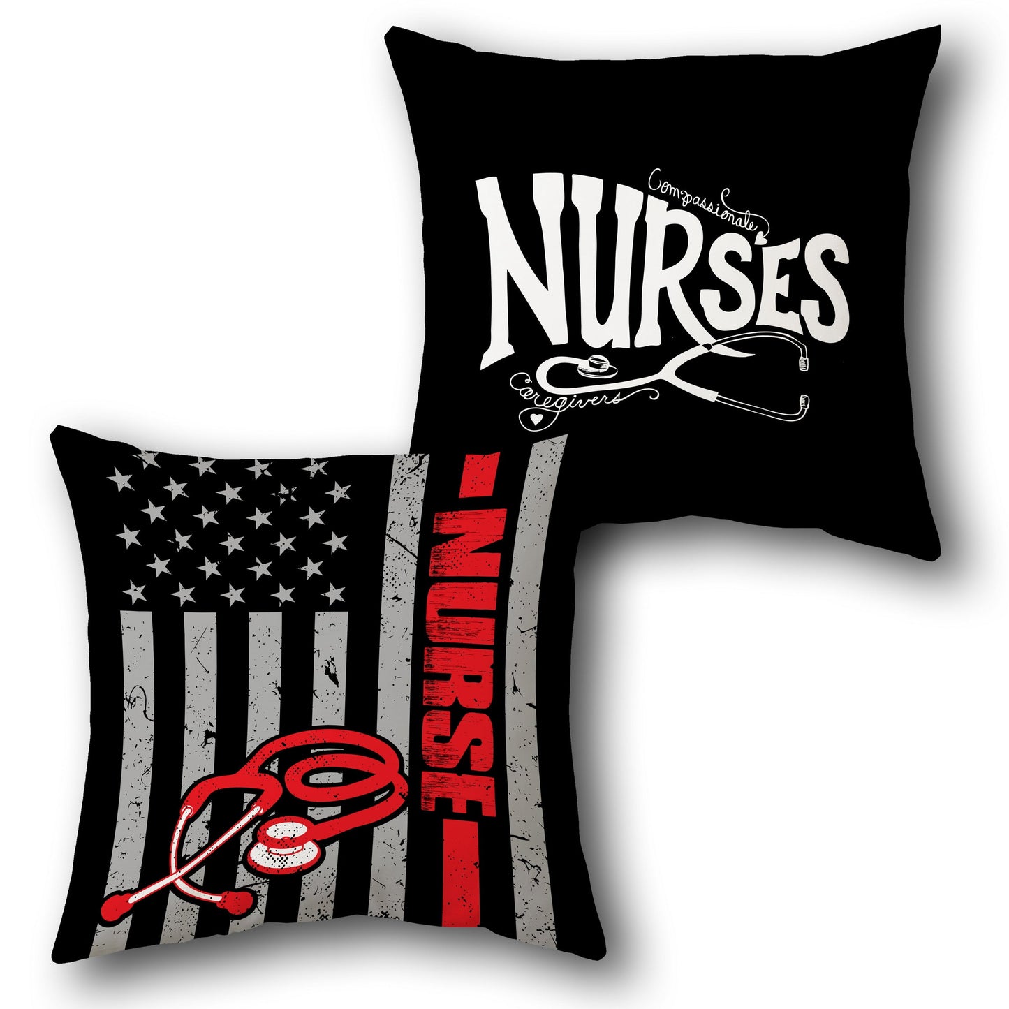 Bold & Brave Nurse Design Cushion Single (Front & Back)