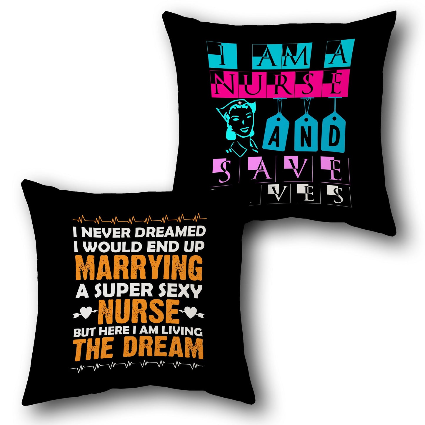 Nurse Love & Pride Design Cushion Single (Front & Back)