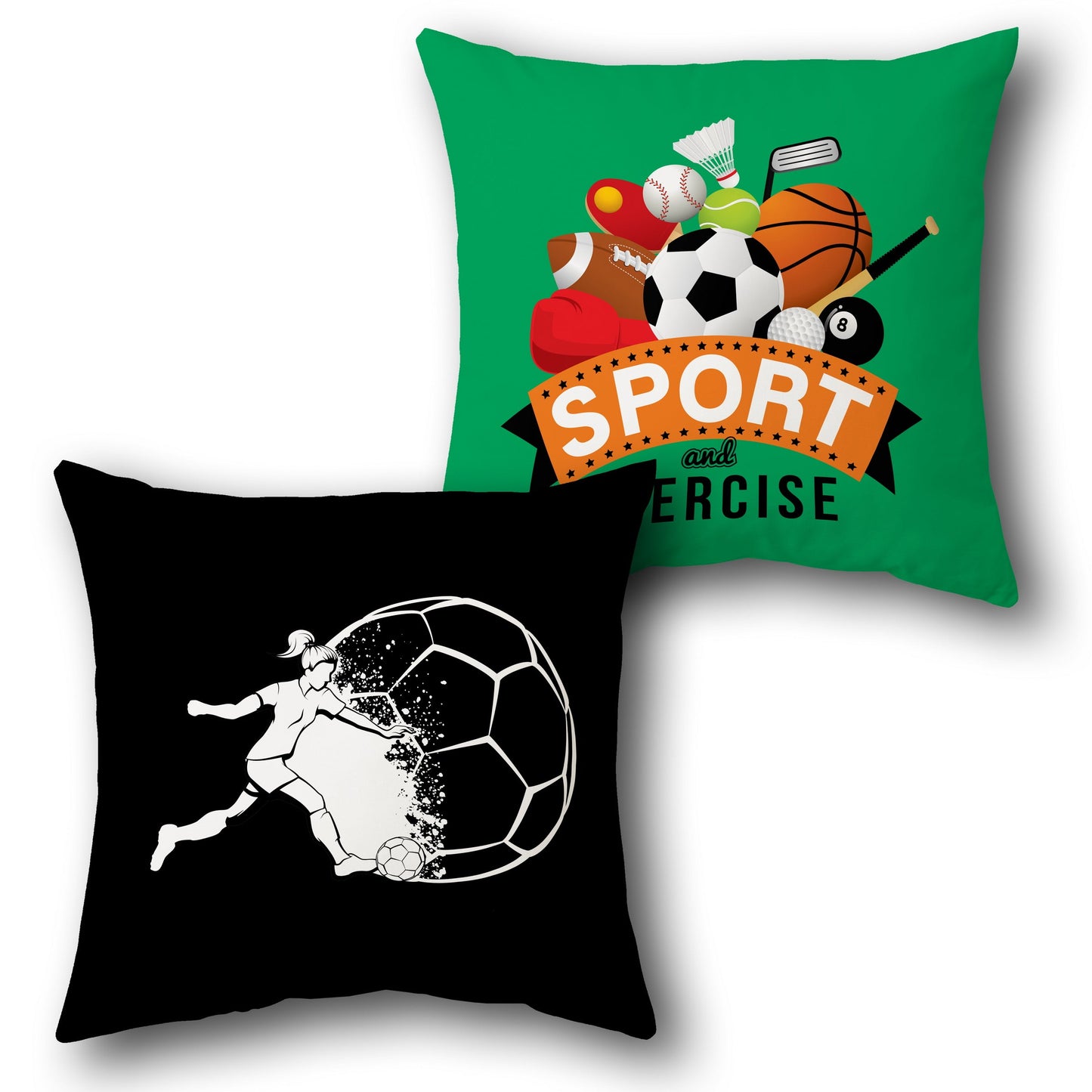 Power Kick Soccer Design Cushion Single (Front & Back)