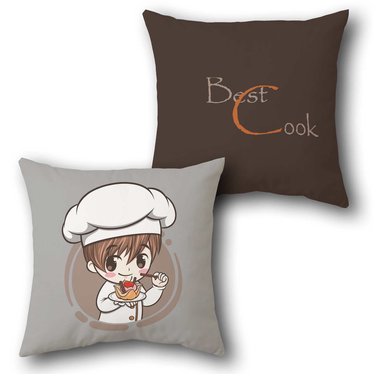 Best Cook Chibi Design Cushion Single (Front & Back)