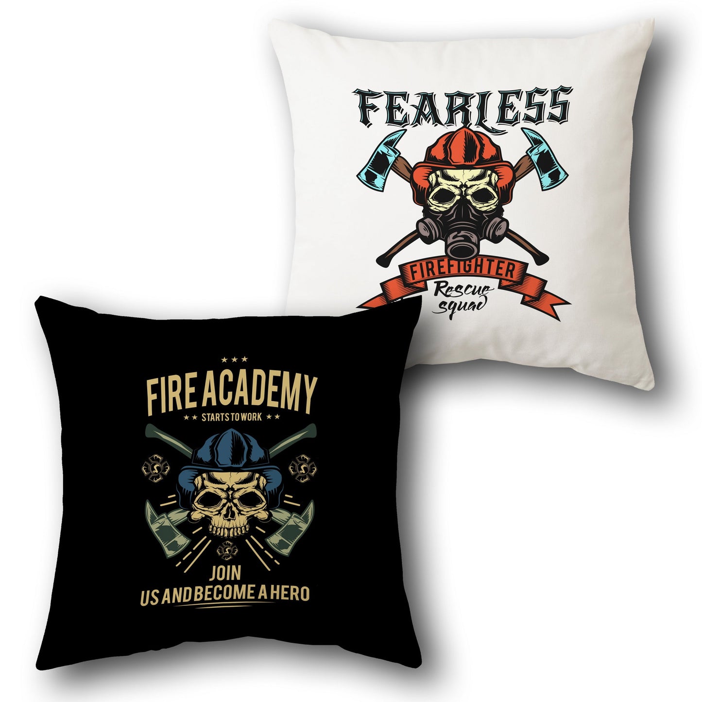 Firefighter Hero Throw Design Cushion Single (Front & Back)