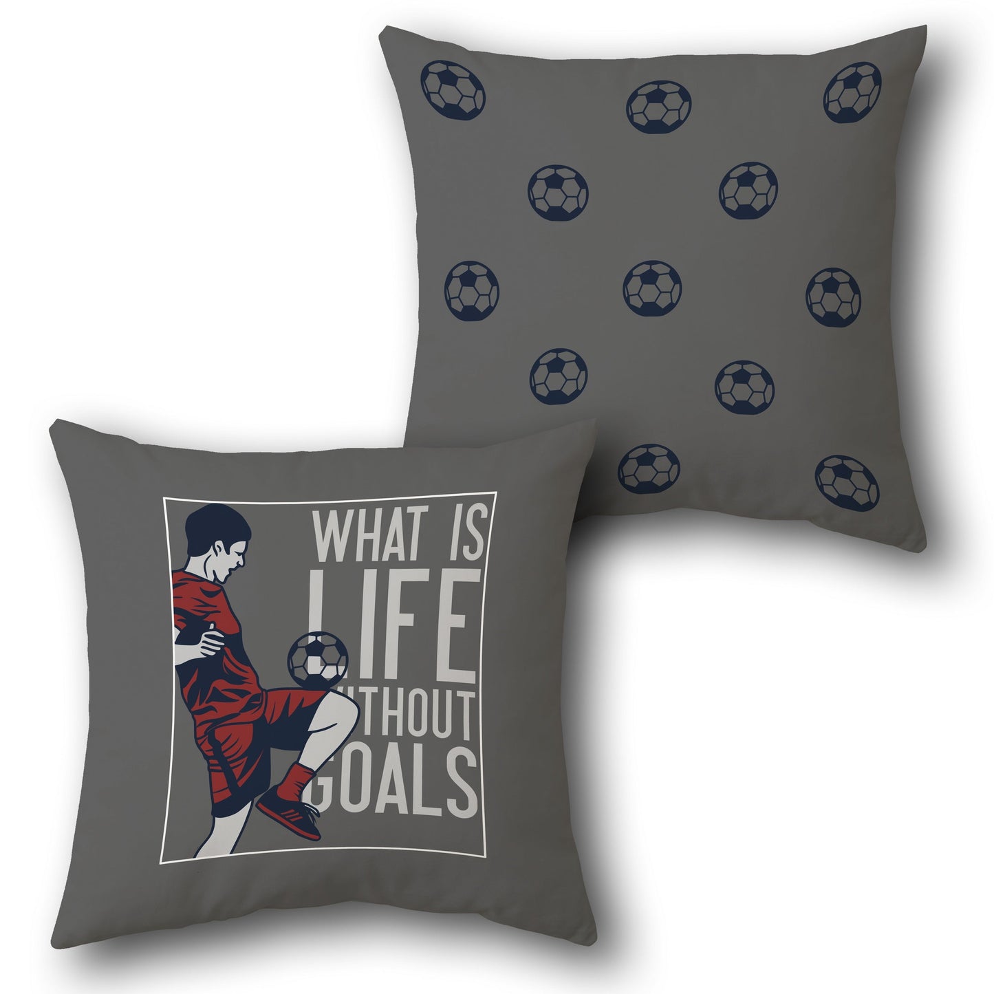 Soccer Goals Design Cushion Single (Front & Back)