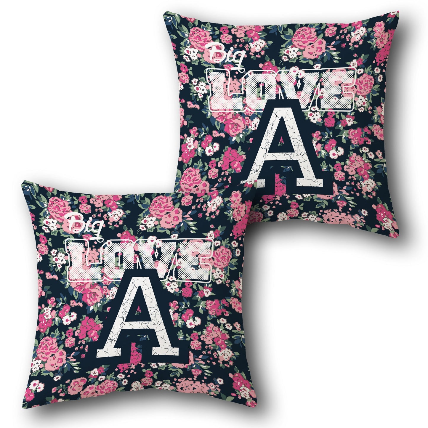 Big Love Floral Design Cushion Single (Front & Back)