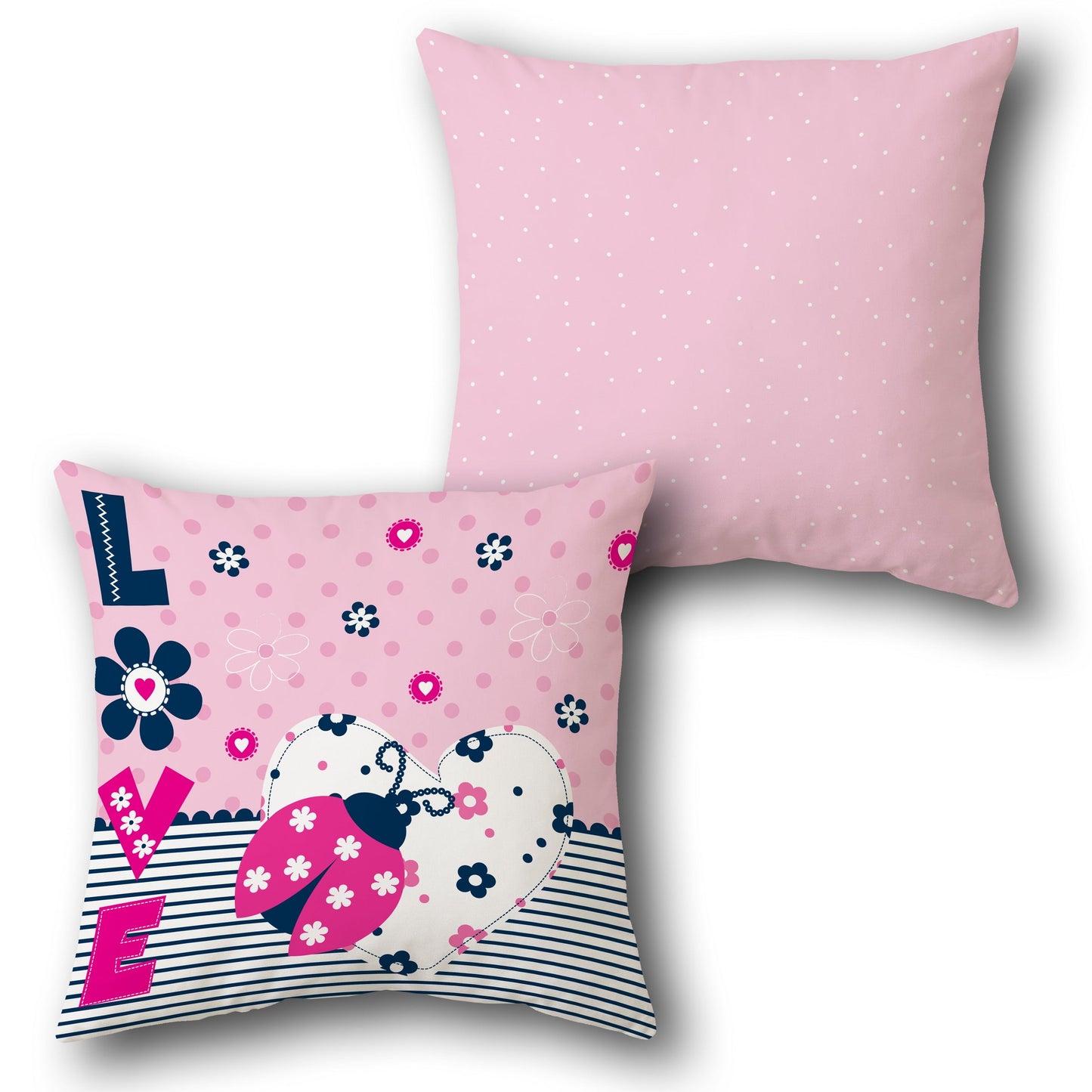 Ladybug Love Design Cushion Single (Front & Back)
