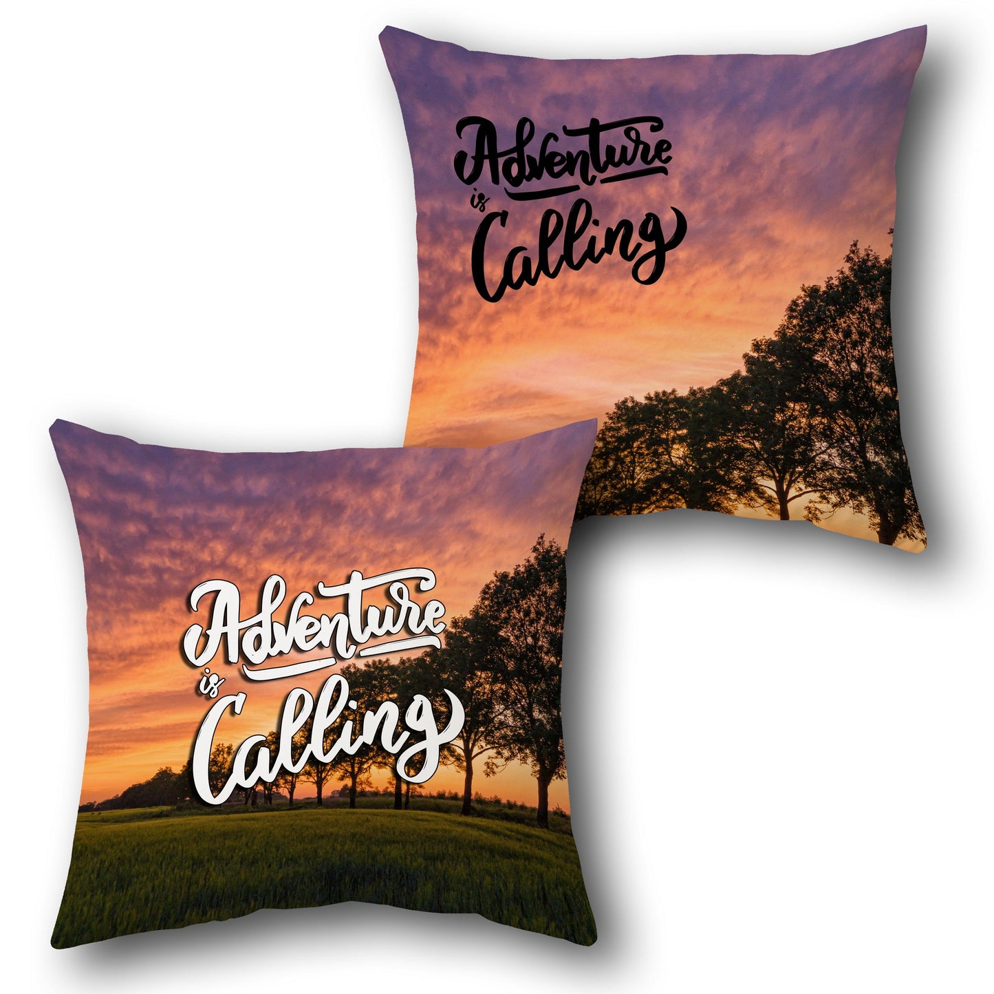 "Adventure is Calling" Cushion (Single, Front & Back)