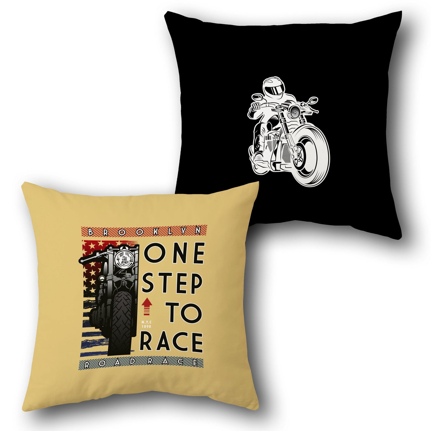 "Brooklyn Road Race Cushion (Front & Back)"