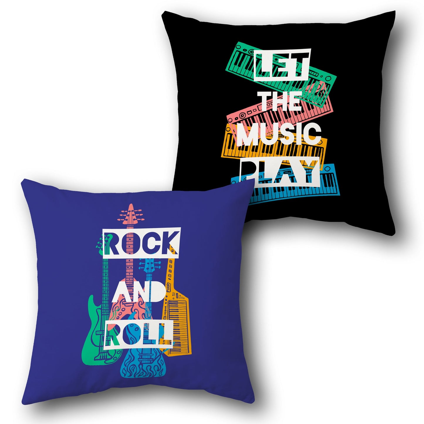 "Rock and Roll Music" Single Cushion (Front & Back Design)