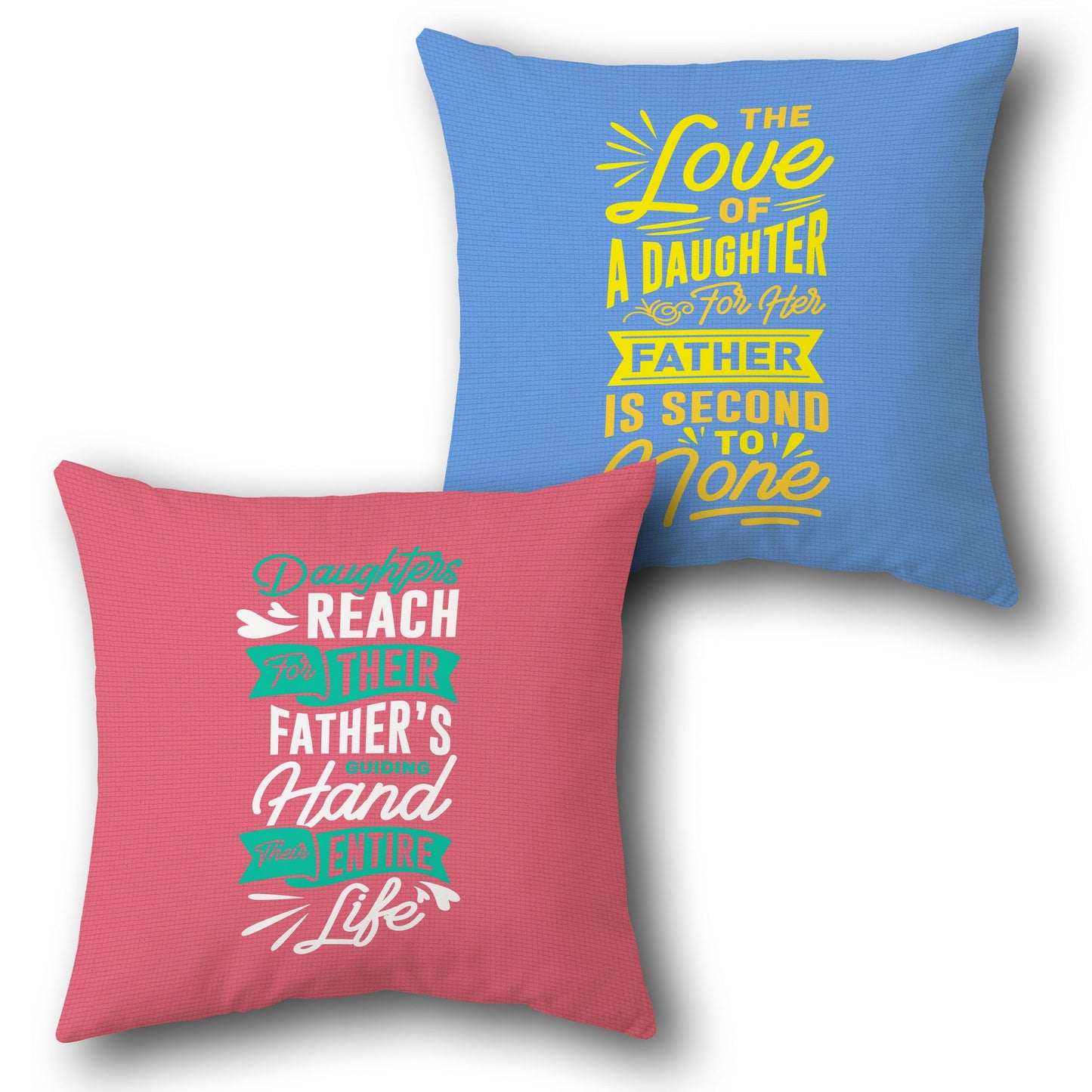 "Daughter's Love for Father" Single Cushion (Front & Back Design)