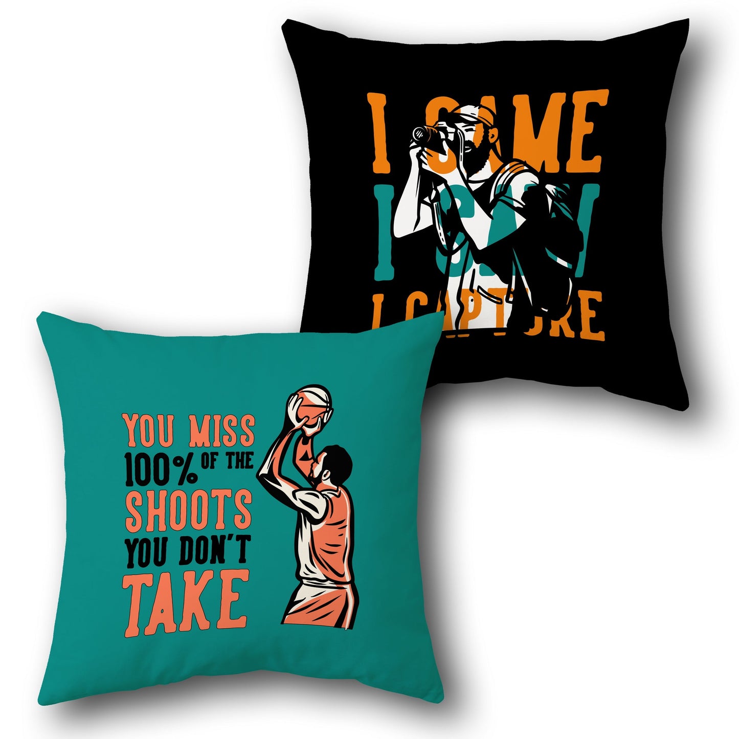 "Capture Shots Motivation Cushion (Front & Back)"