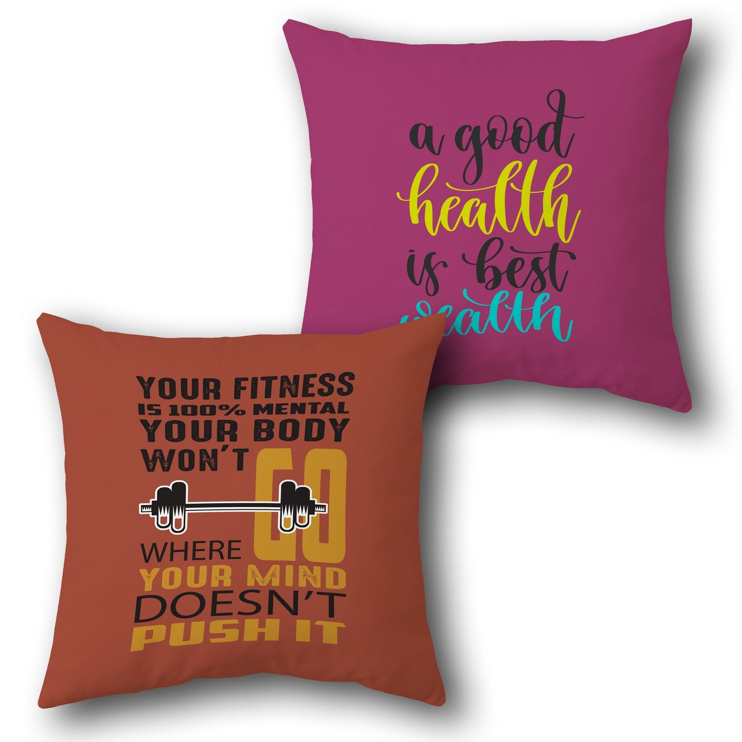 "Fitness Mindset Cushion (Front & Back)"