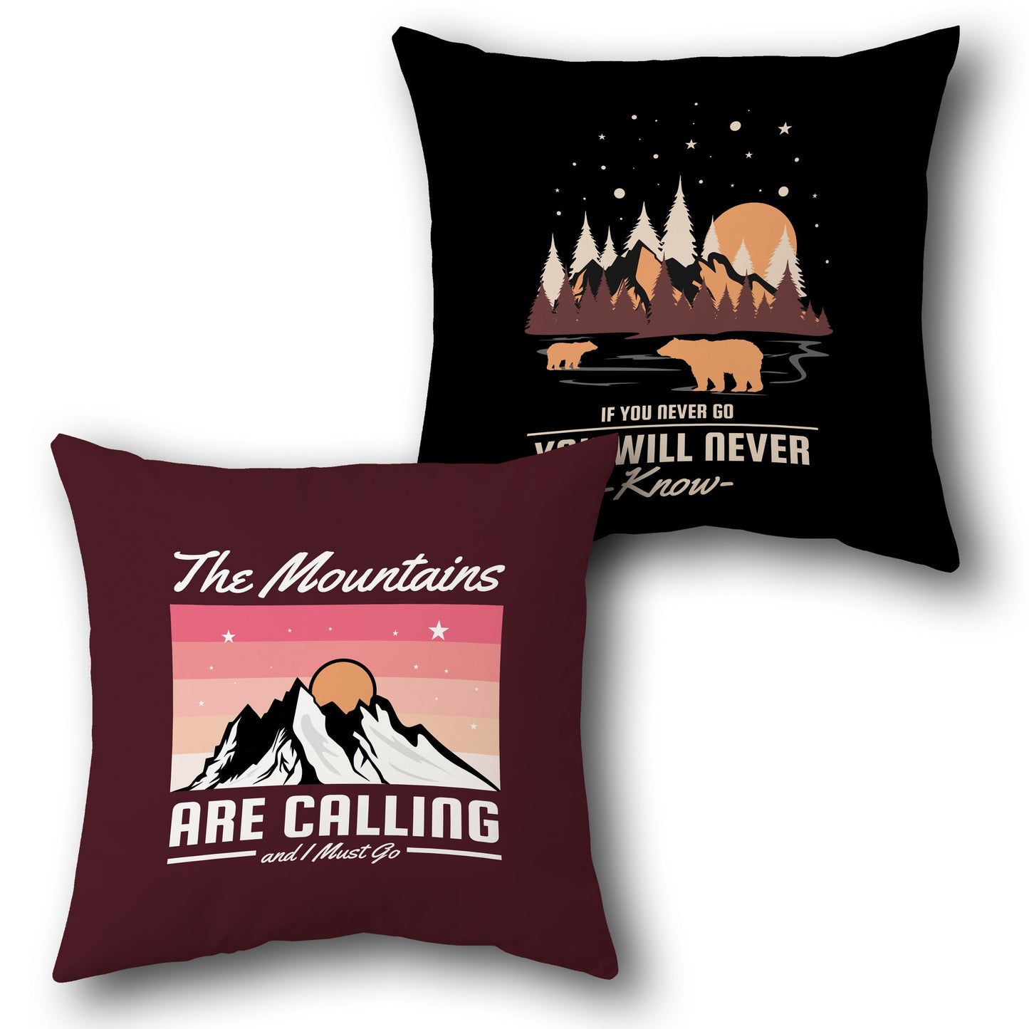 Mountains Are Calling Cushion (Front & Back)