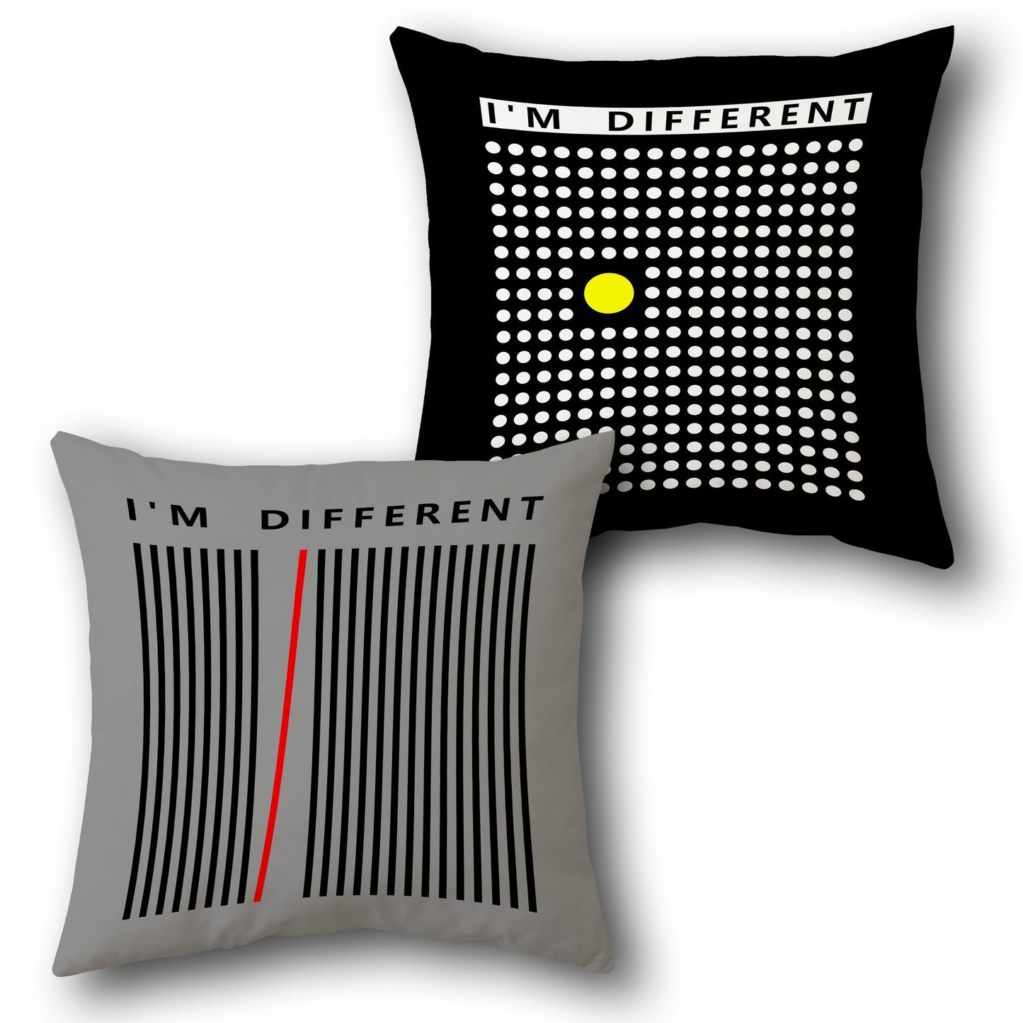 "I'm Different" Minimalist Cushion (Front & Back)