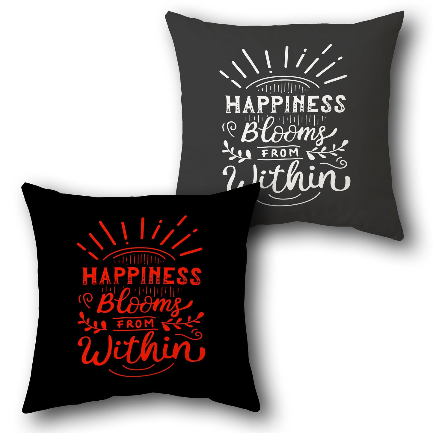 Happiness Blooms Cushion (Front & Back)
