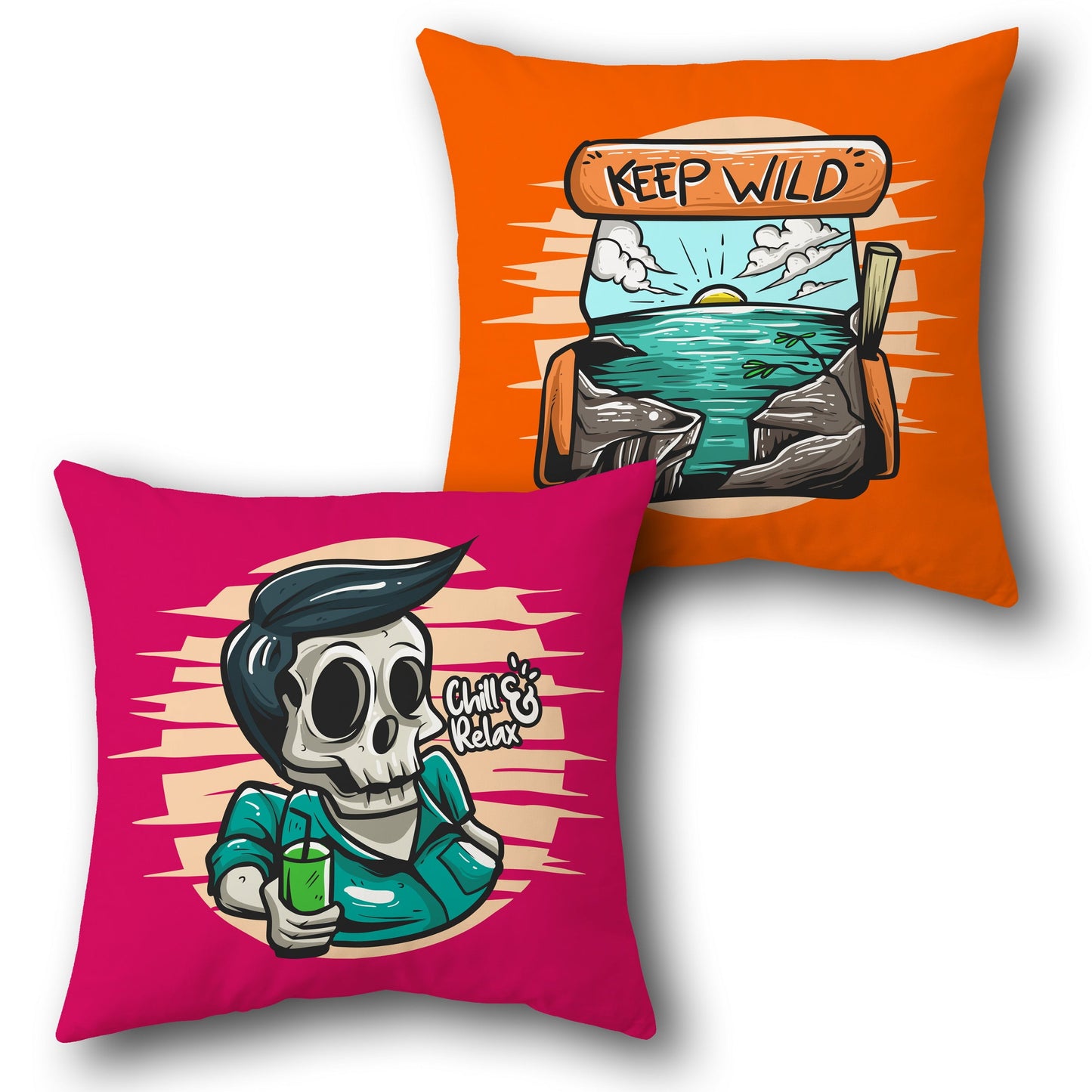 "Keep Wild Chill" Cushion (Front & Back)